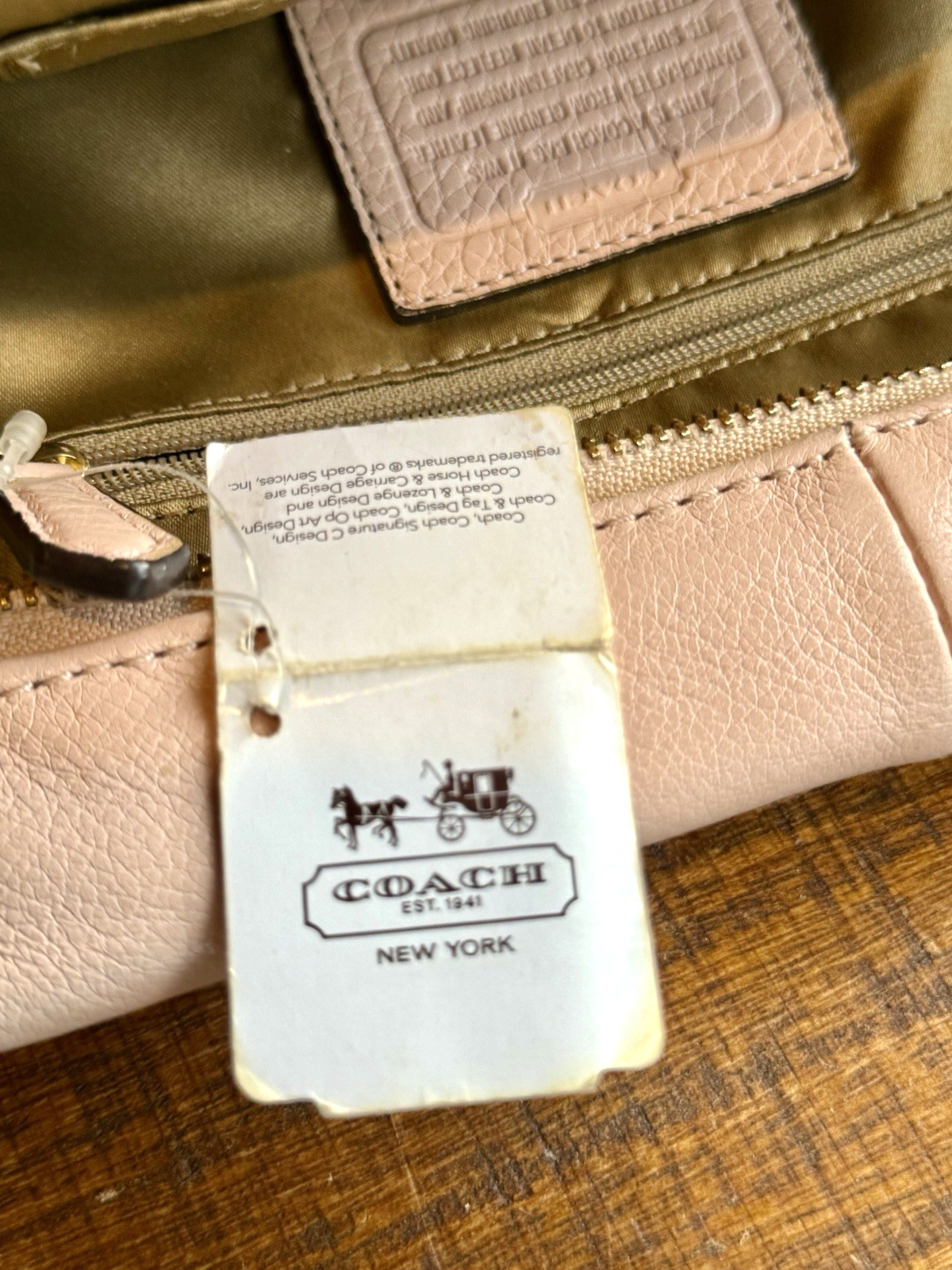 NWT COACH Madison Madeline East West Pink Leather Satchel Bag 25169