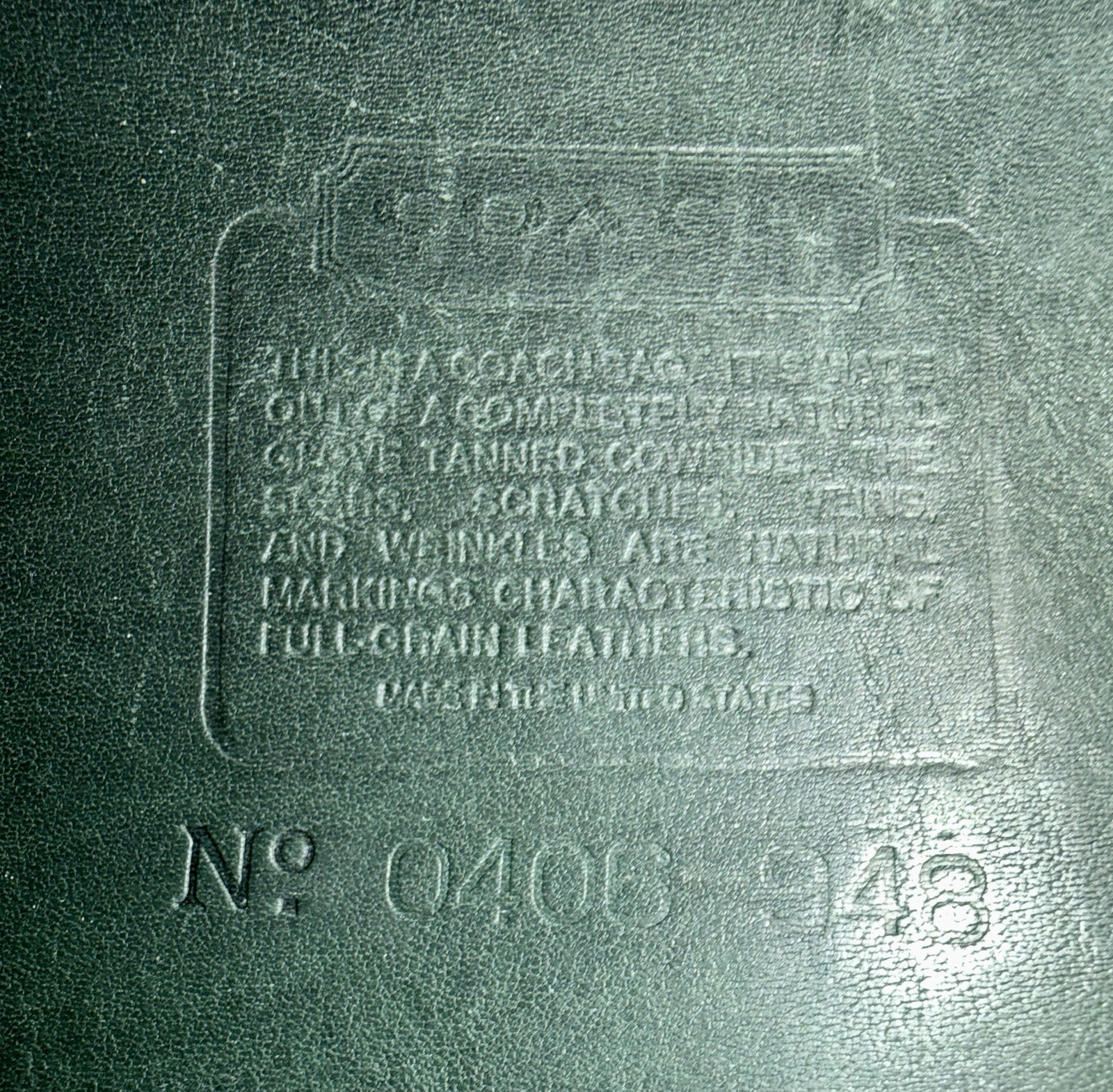 Rare Vintage pre-94 Coach City Bag in Forest Green, GUC
