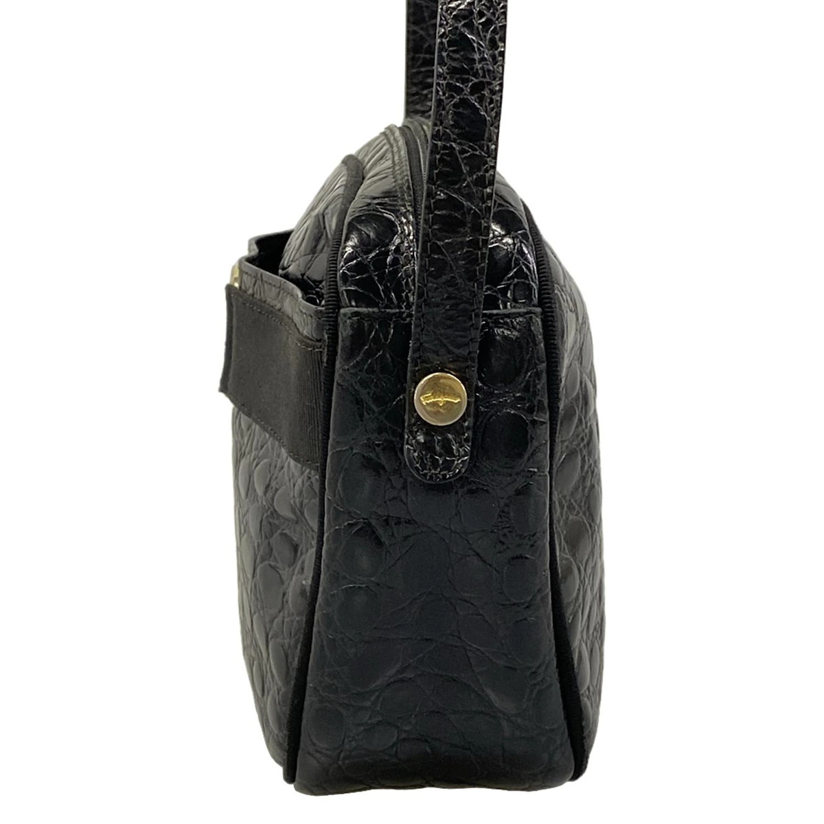 Salvatore Ferragamo Vara – Black Leather Shoulder Bag