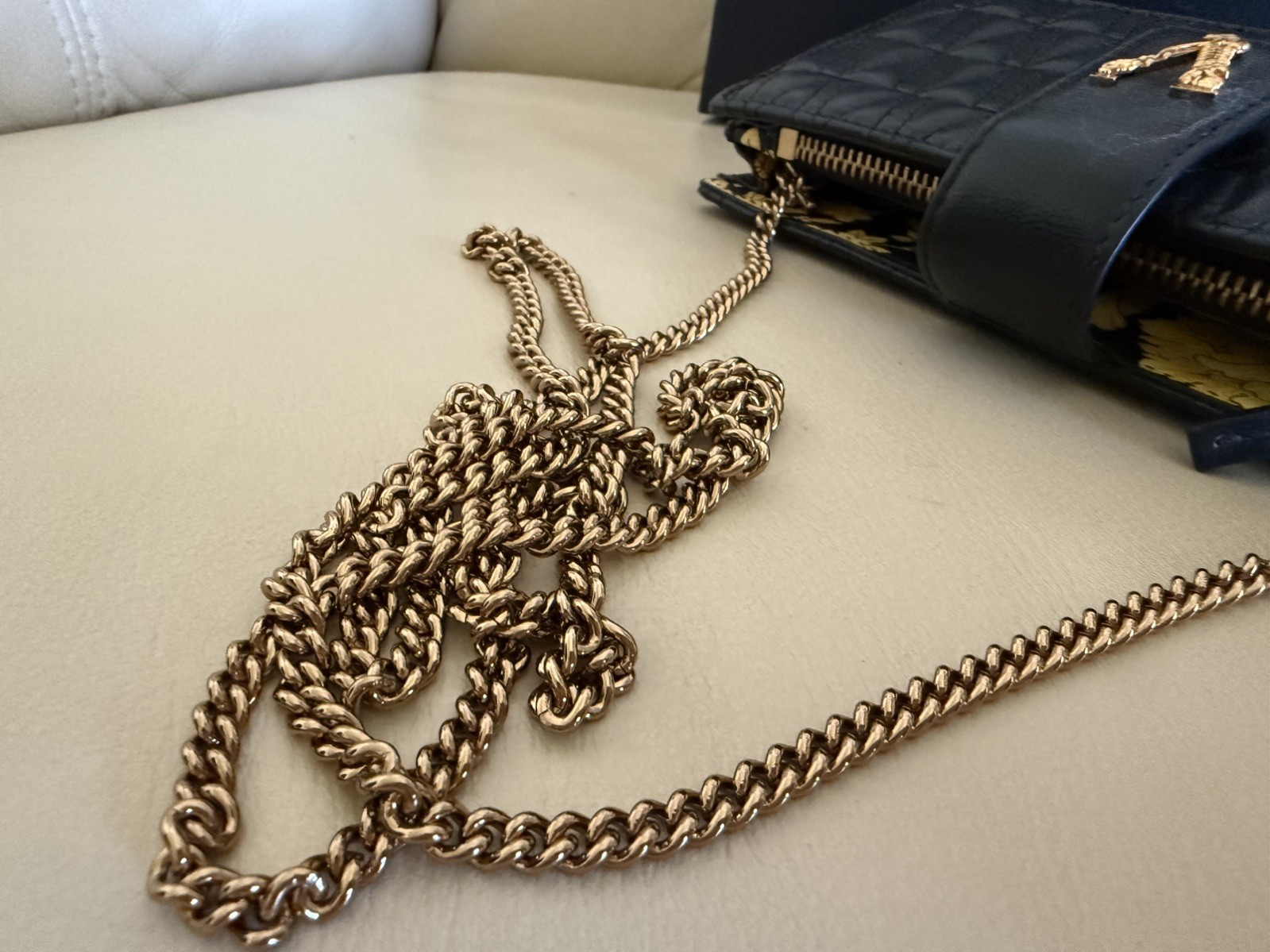 Versace Virtus Mini Bag In Black Quilted Leather new