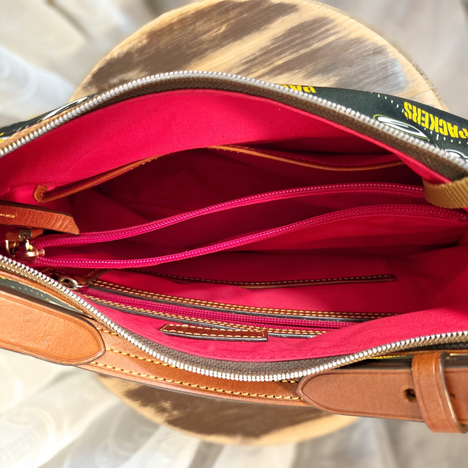 Dooney & Bourke NFL Green Bay Packers Game Day Hobo Bag Purse Perfect Condition