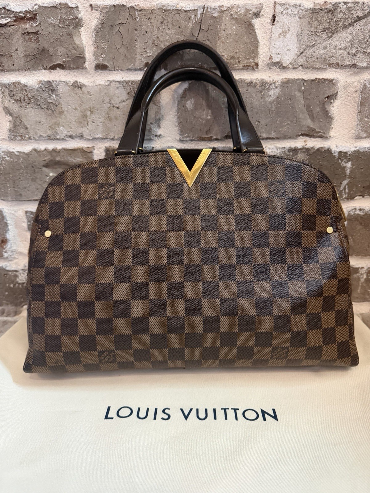 Louis Vuitton Damier Ebene Canvas Kensington Bowling Bag