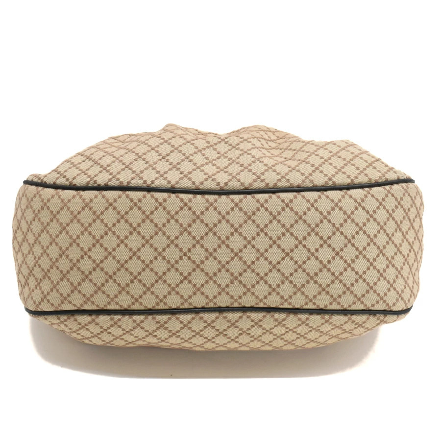 GUCCI 232955 Sukey Diamante Beige Brown Shoulder Bag #PB16209
