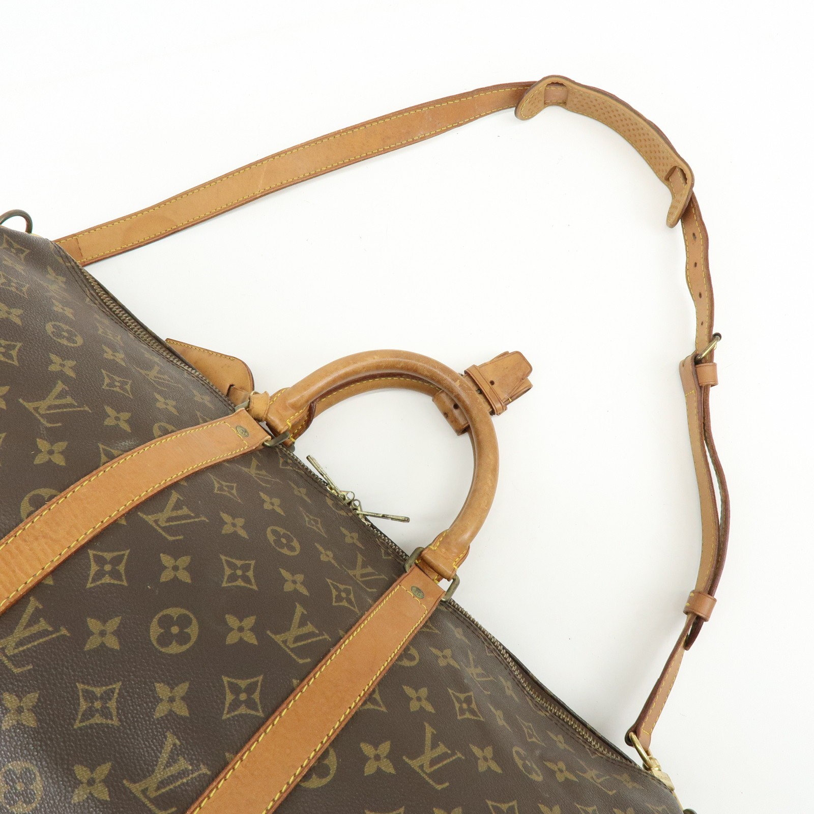 Louis Vuitton Monogram Keep All Bandouliere 50 Boston Bag M41416 Auth Used F/S