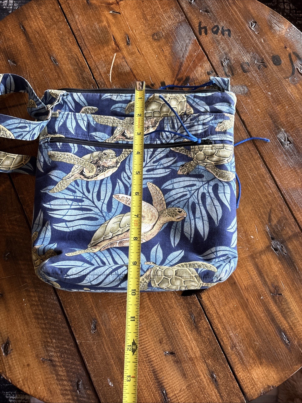 Sea Turtle Under The Sea Crossbody Cotton Fabric Purse