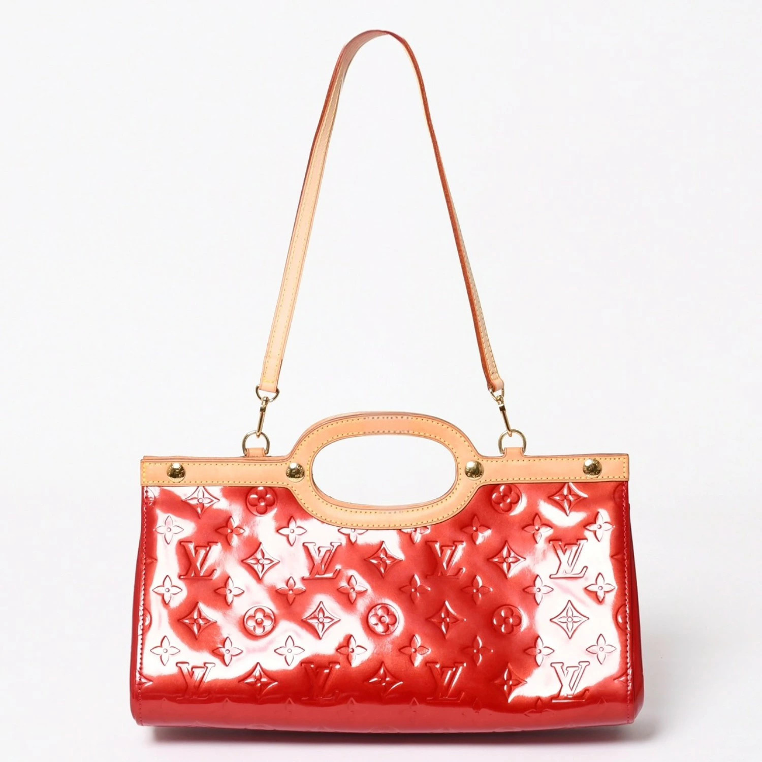 Louis Vuitton Roxbury Drive Monogram Vernis Red Leather Handbag M91987