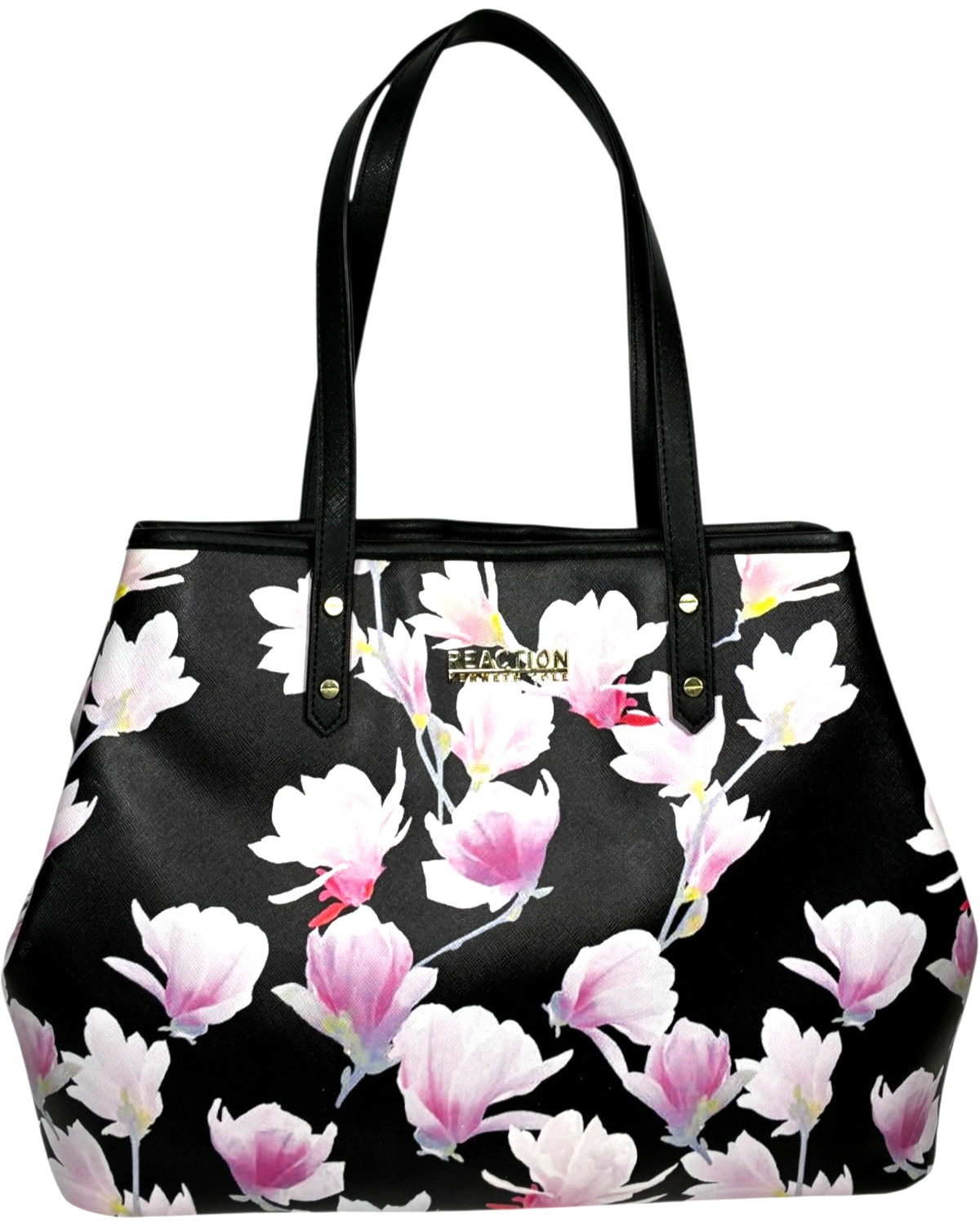 Reaction Kenneth Cole Tulip Tree Floral PVC Tote Bag 15 x 11 x 6.5 inch