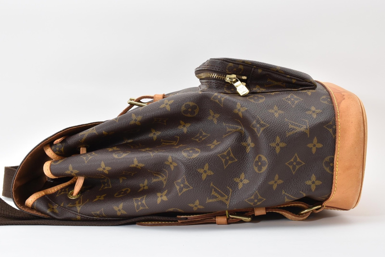 LOUIS VUITTON Montsouris GM Women Bag M51135 Monogram canvas Brown From JAPAN