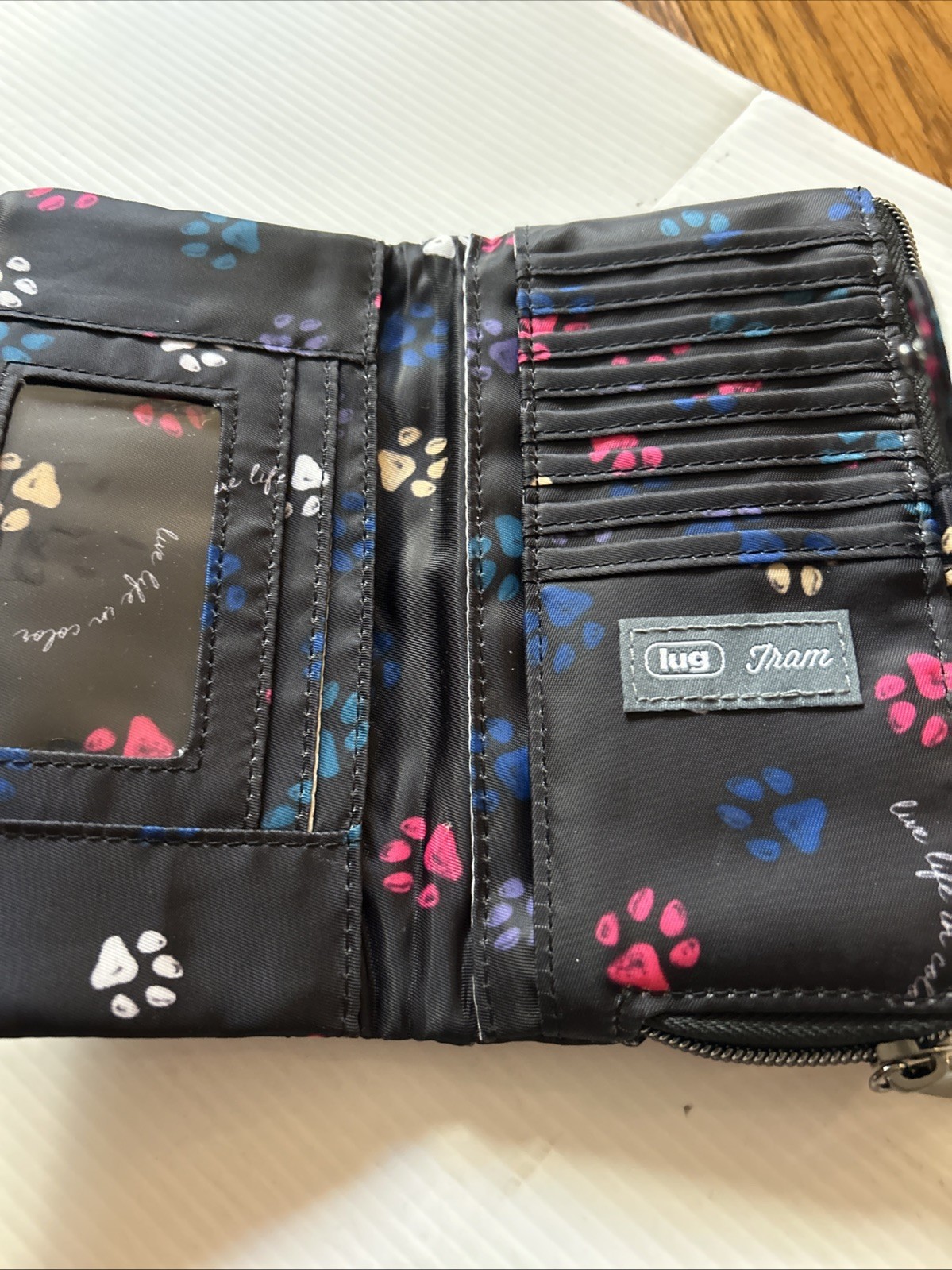 LUG Wingback Plus Lug Tram Set Black With paws Print