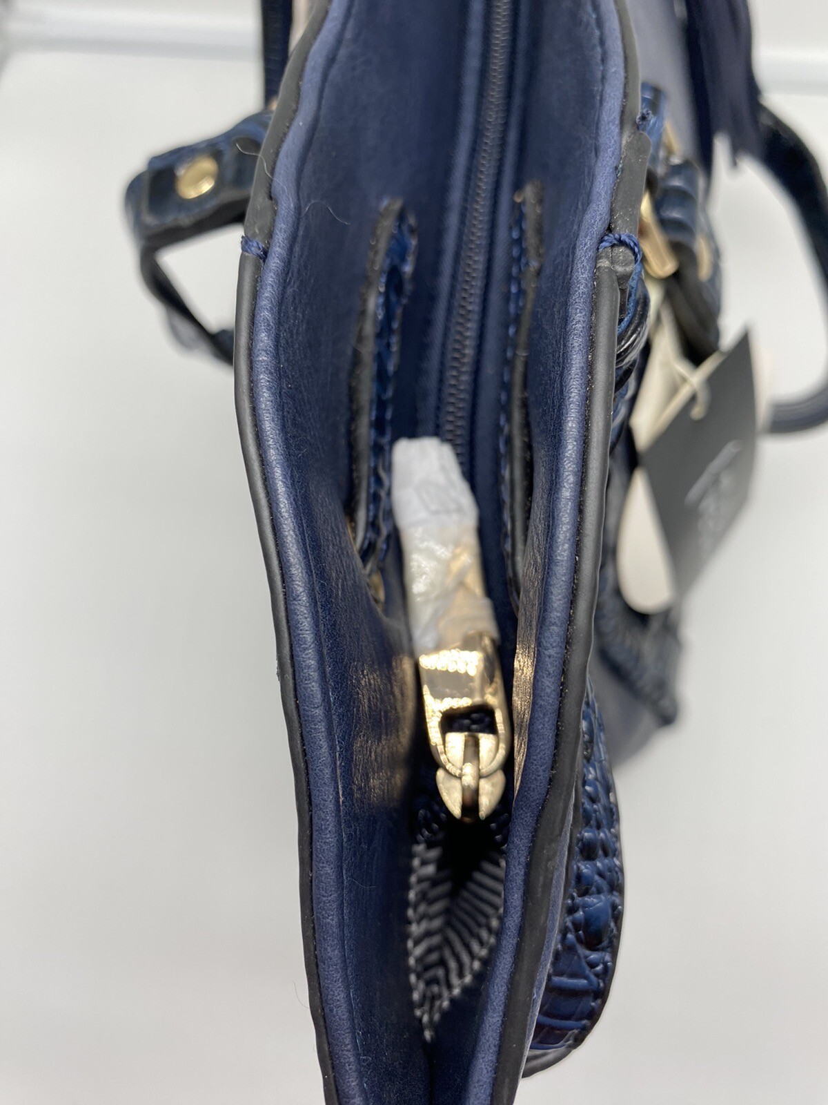 Le Miel Navy 2-in-1 Vegan Tote Purse 12″x17″x4-1/4″ With Matching Wallet