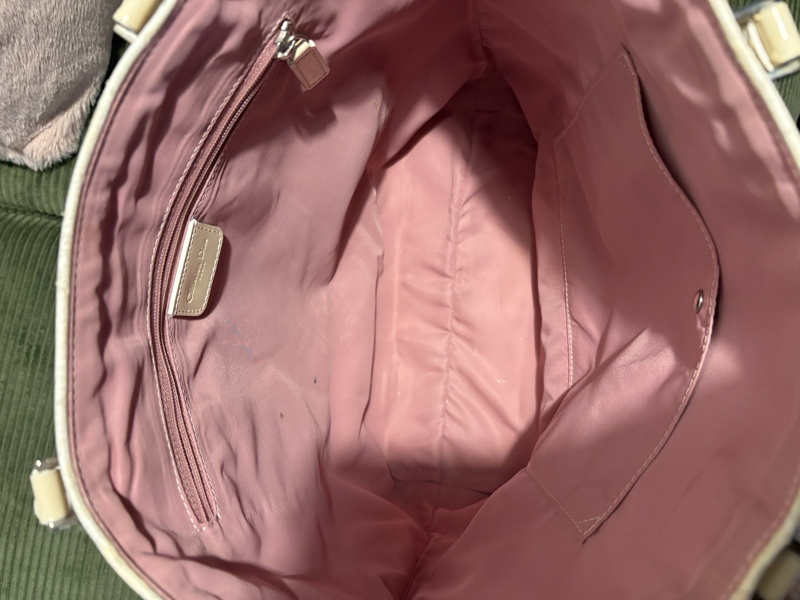 Authentic Christian Dior Pink Oblique No. 2 Tote by John Galliano with COA