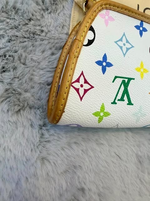 Louis Vuitton Shirley Monogram Multicolore Murakami White Handbag S-Lock