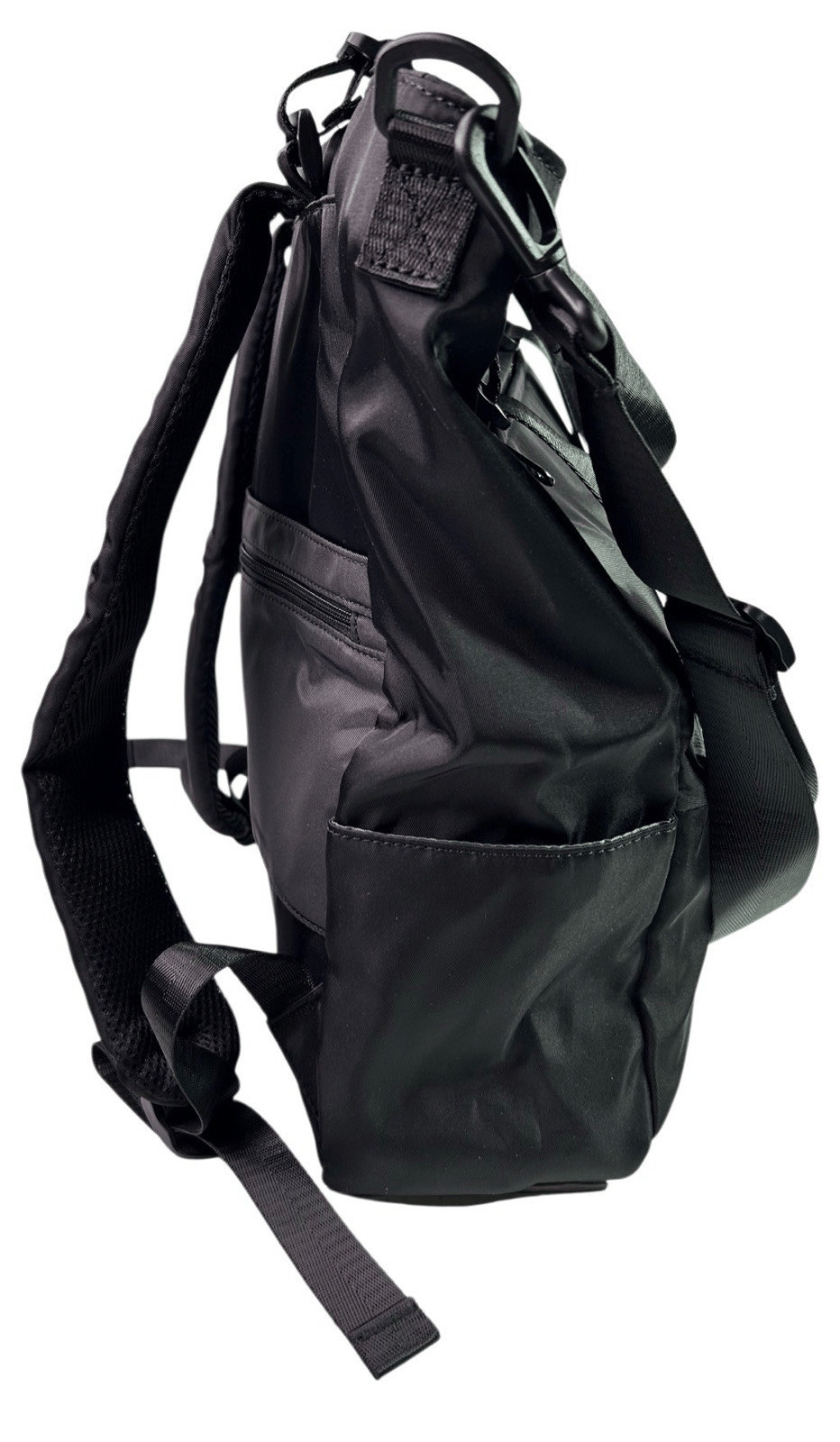 COMELY Black Nylon Tote Bag USB Charging Port Work Travel Tech Laptop Purse