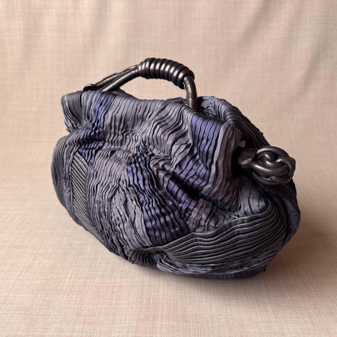 Giorgio Armani Shoulder Tote Bag Purse in Navy USED Good Condition