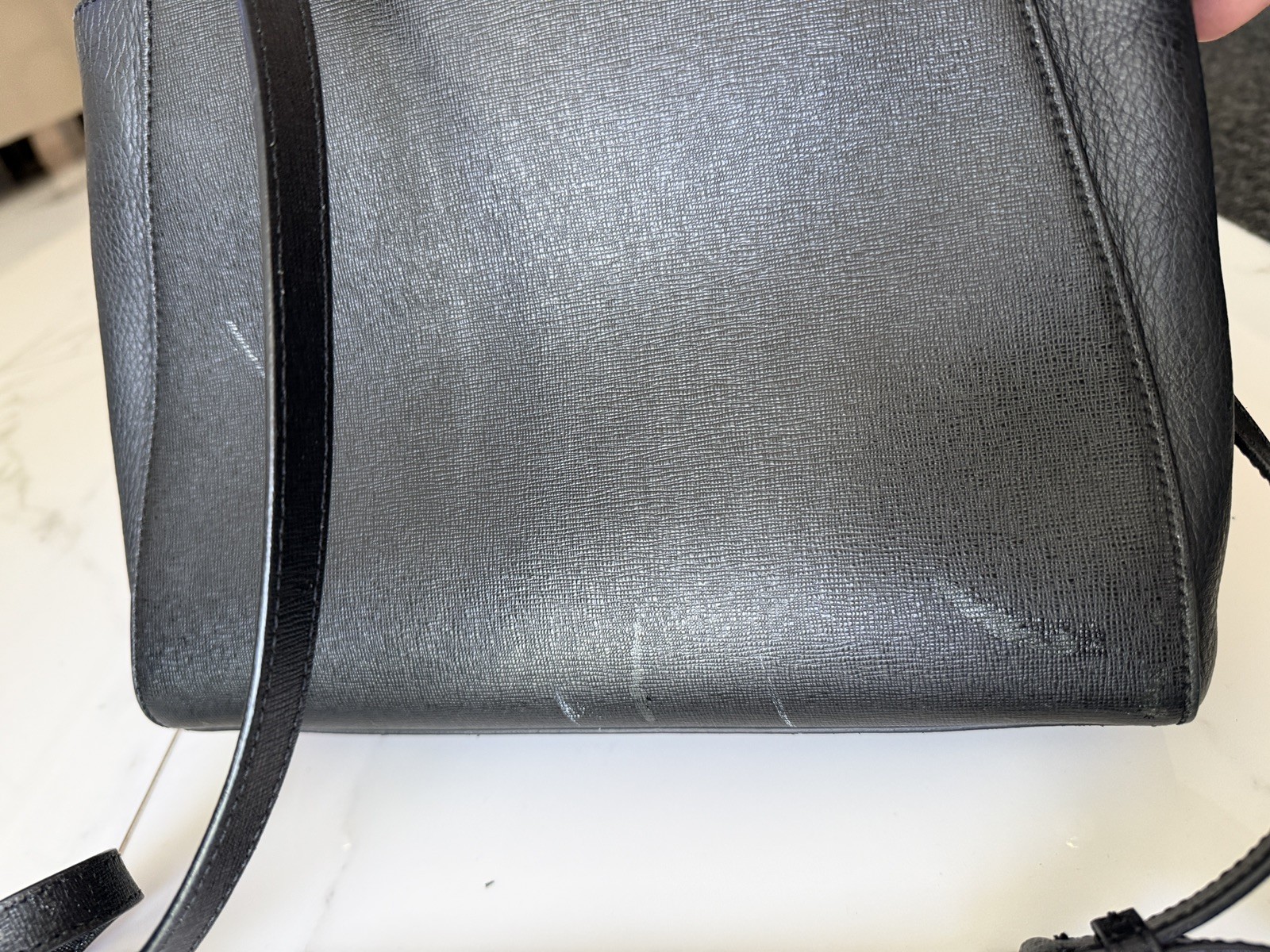 FENDI 2JOURS Hand Bag Leather 2way Black Leather / Gold