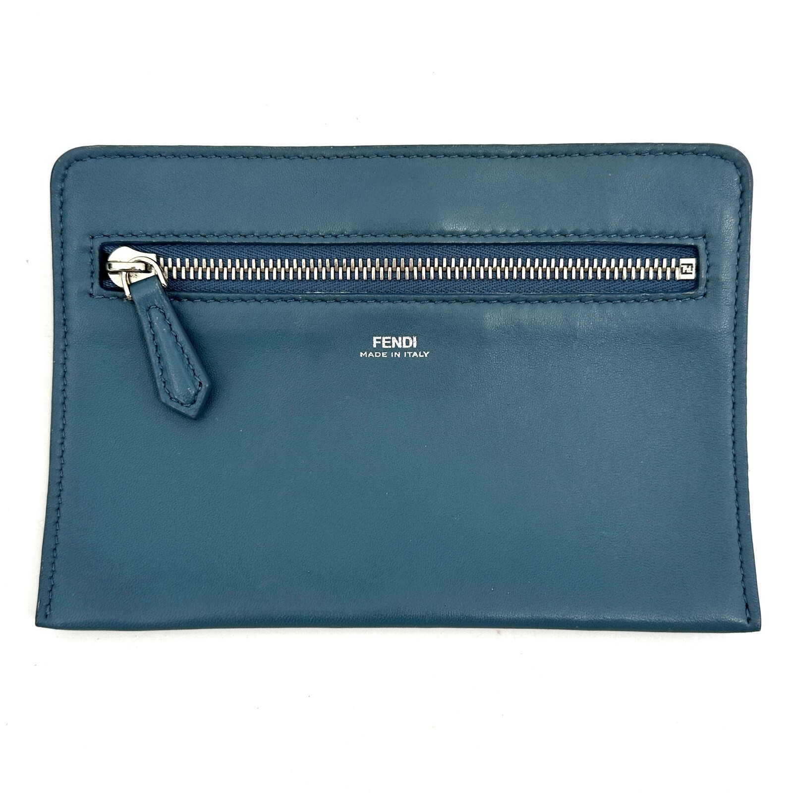 FENDI Dotcom Mini Women’s Handbag Blue Quilted Leather Top Handle Bag