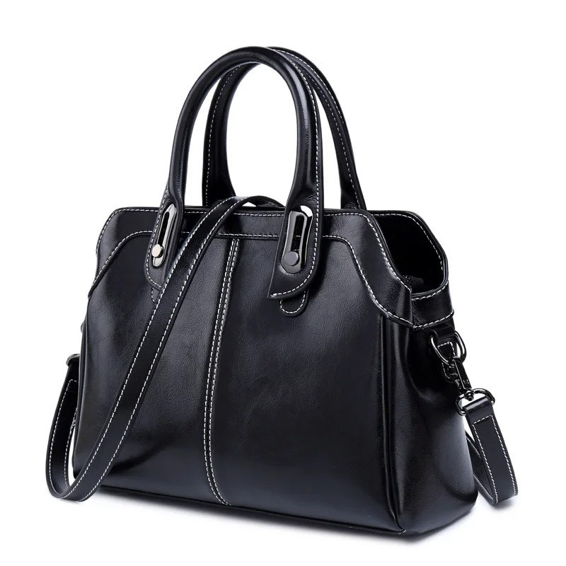 Women’s Genuine Leather Top Handle Satchel Shoulder Crossbody Tote Handbag Purse