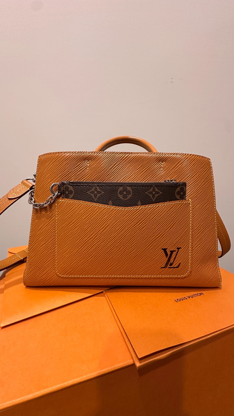The Louis Vuitton Marelle Tote MM in Epi Leather