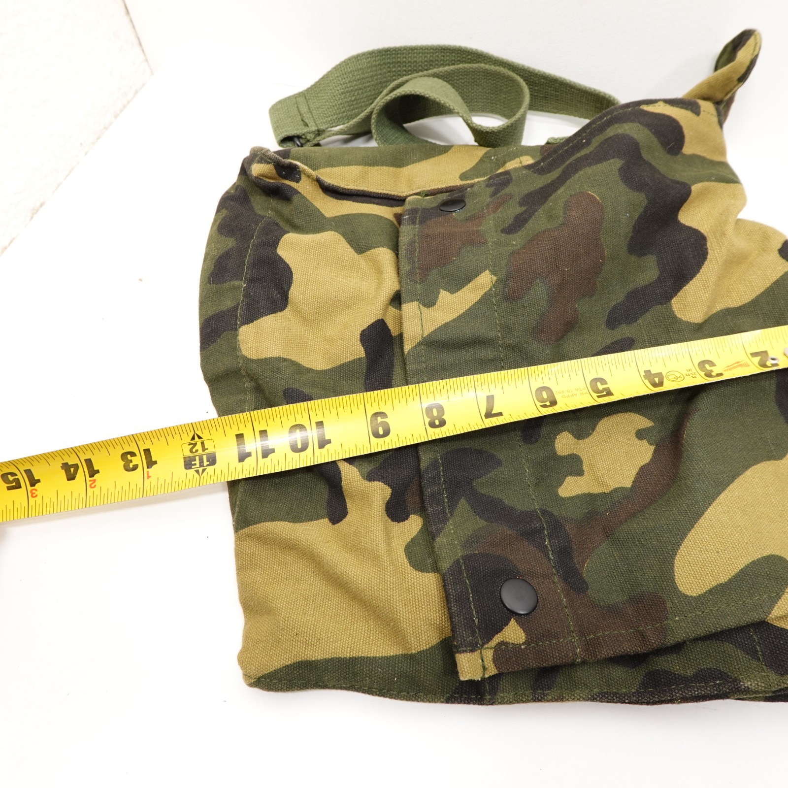 Vintage Camouflage Shoulder Bag Satchel 100% Cotton Made in India 13″x12″