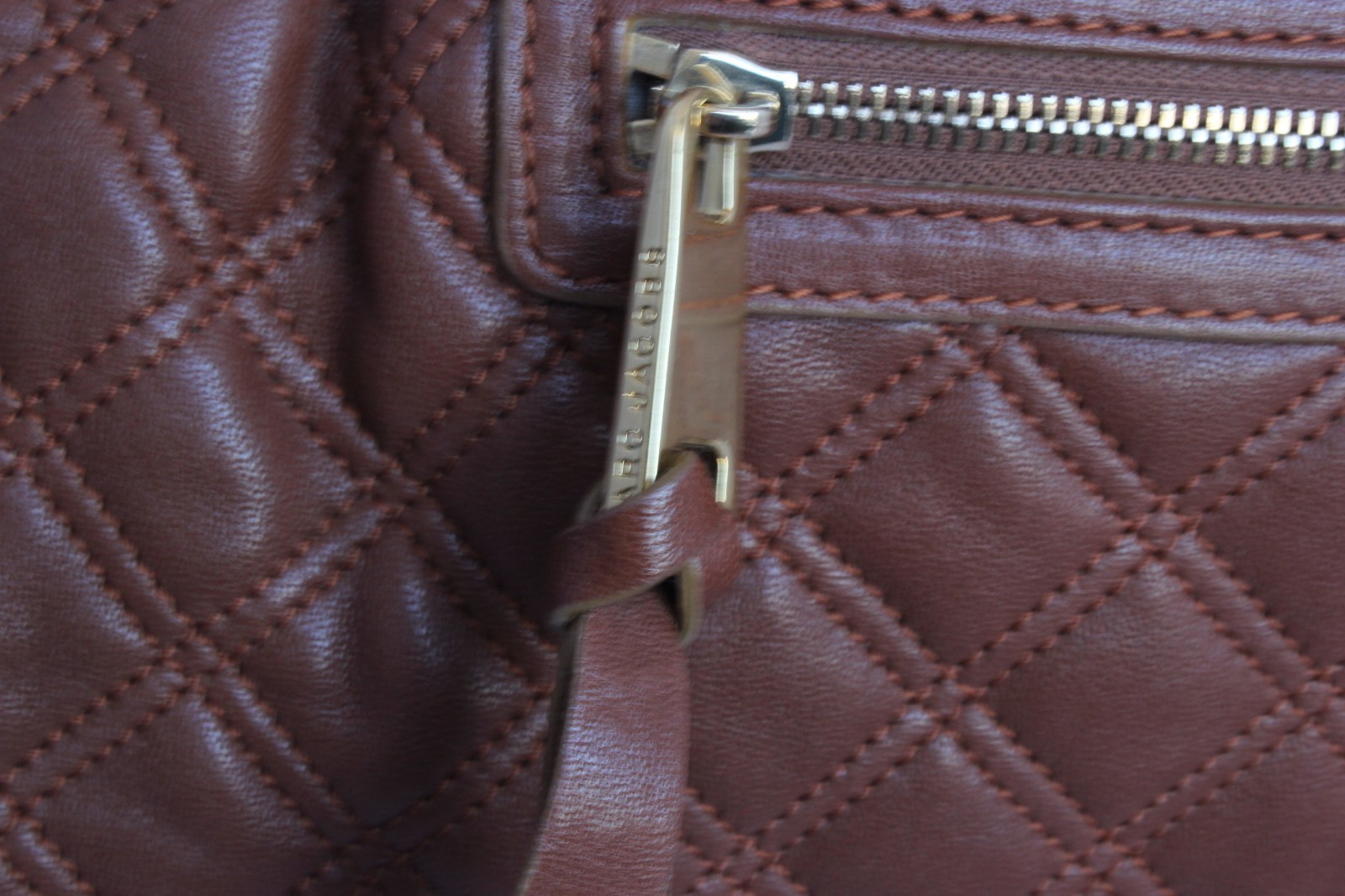 Marc Jacobs Stam Handbag Brown Satchel Gold Hardware Chains Cecilia NWT $1350