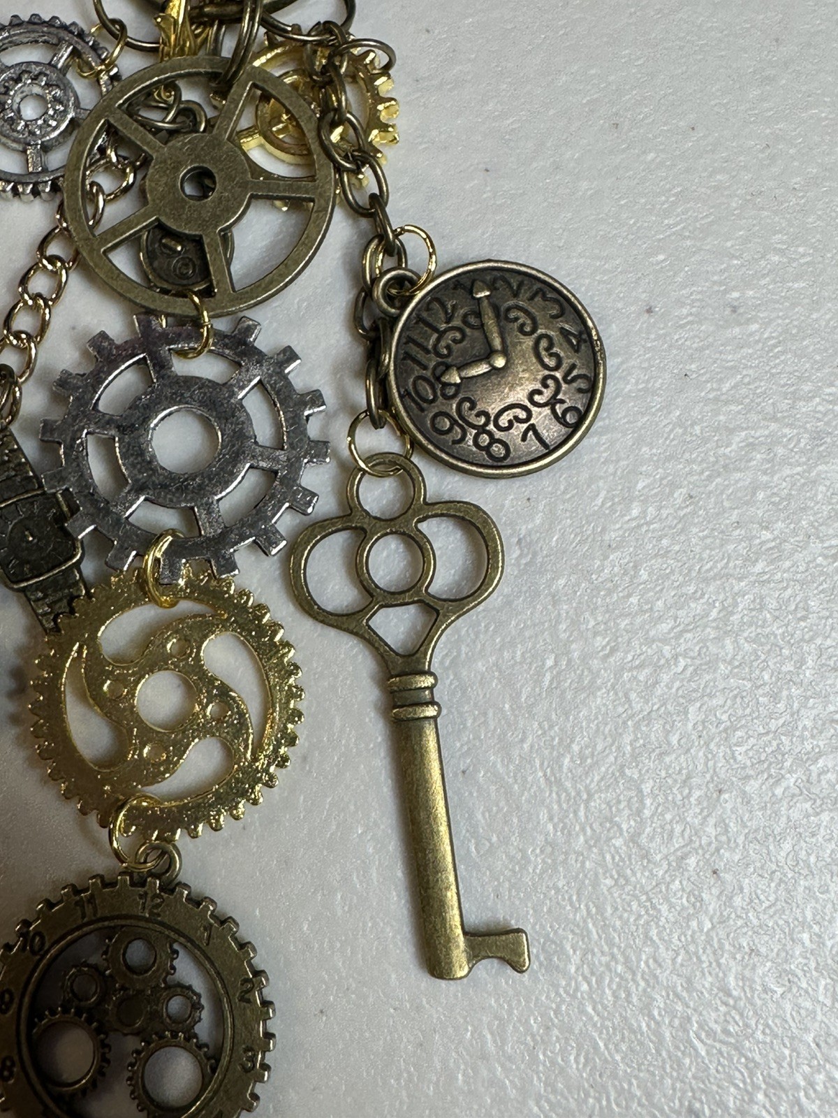 New MINI STEAMPUNK Handbag Jewelry Bag Charm purse Keychain Gears Clocks Keys