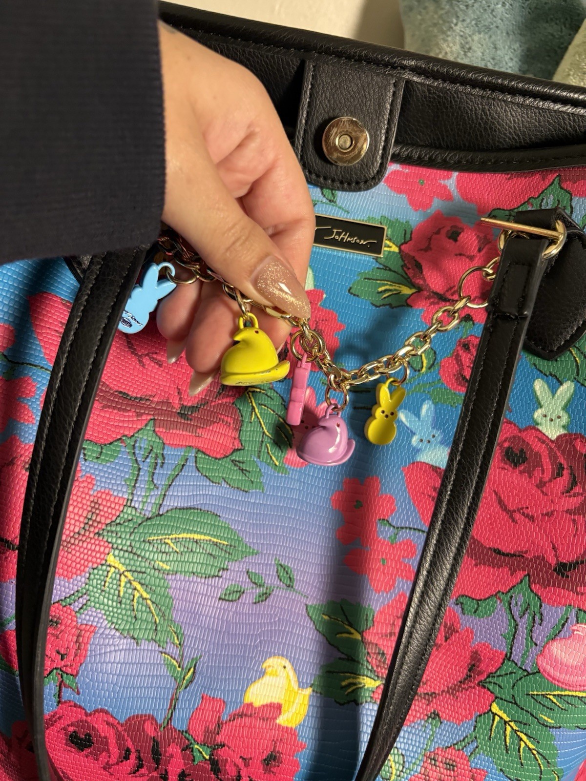 Limited Edition Peeps x Betsey Johnson Purse Tote Pink Bunny Easter Spring