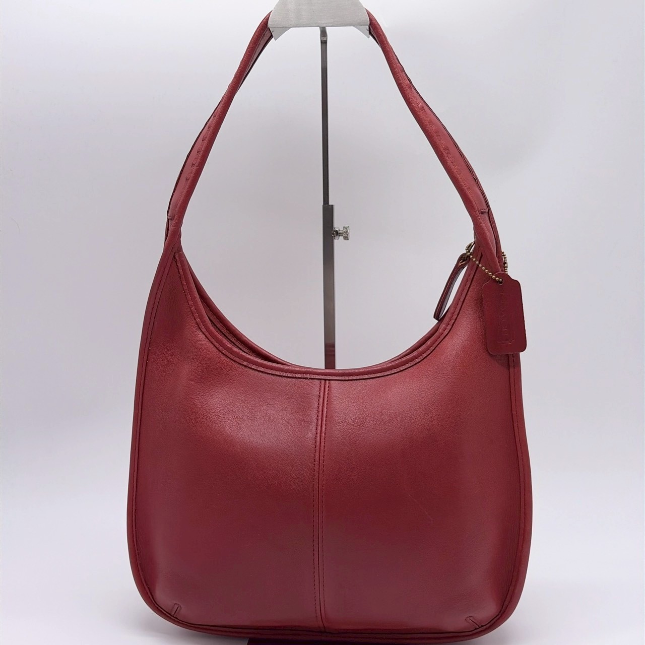 COACH Vintage Red Leather Shoulder Bag 9025 Made in USA From Japan #172