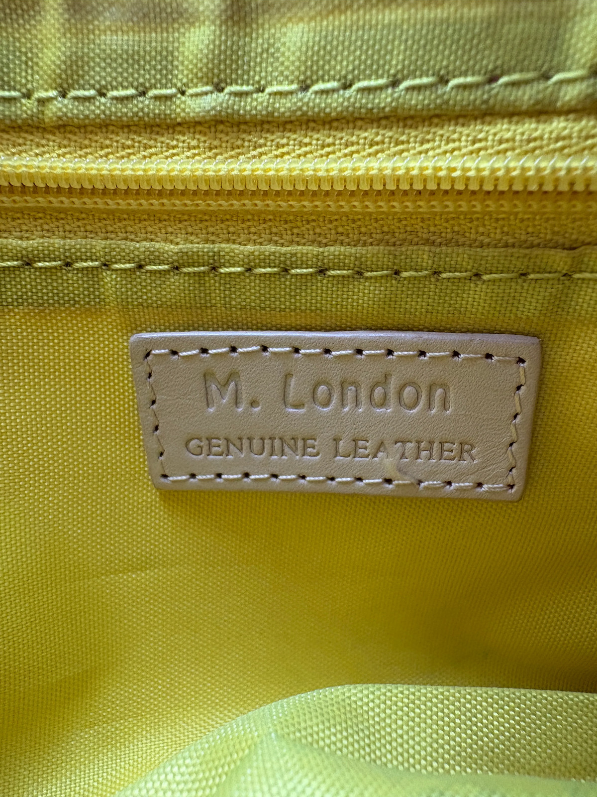 M. London Magenta Pink Suede Shoulder Bag Tan Leather Strap Ring Hardware Y2K