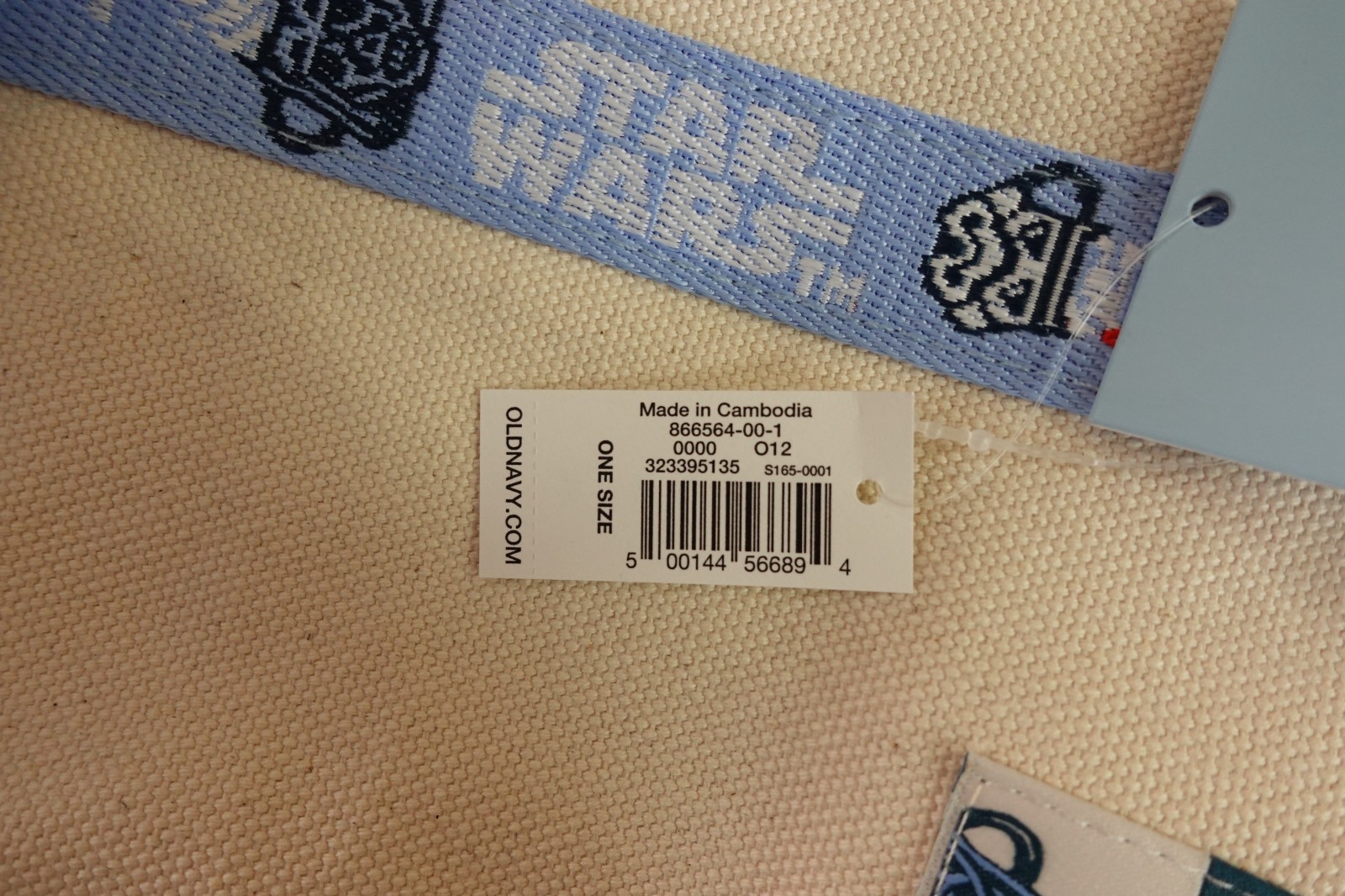 Old Navy x Star Wars Womens Cotton Canvas 9″W x 4 1/2″D x 8 1/2″H Tote Bag NWT
