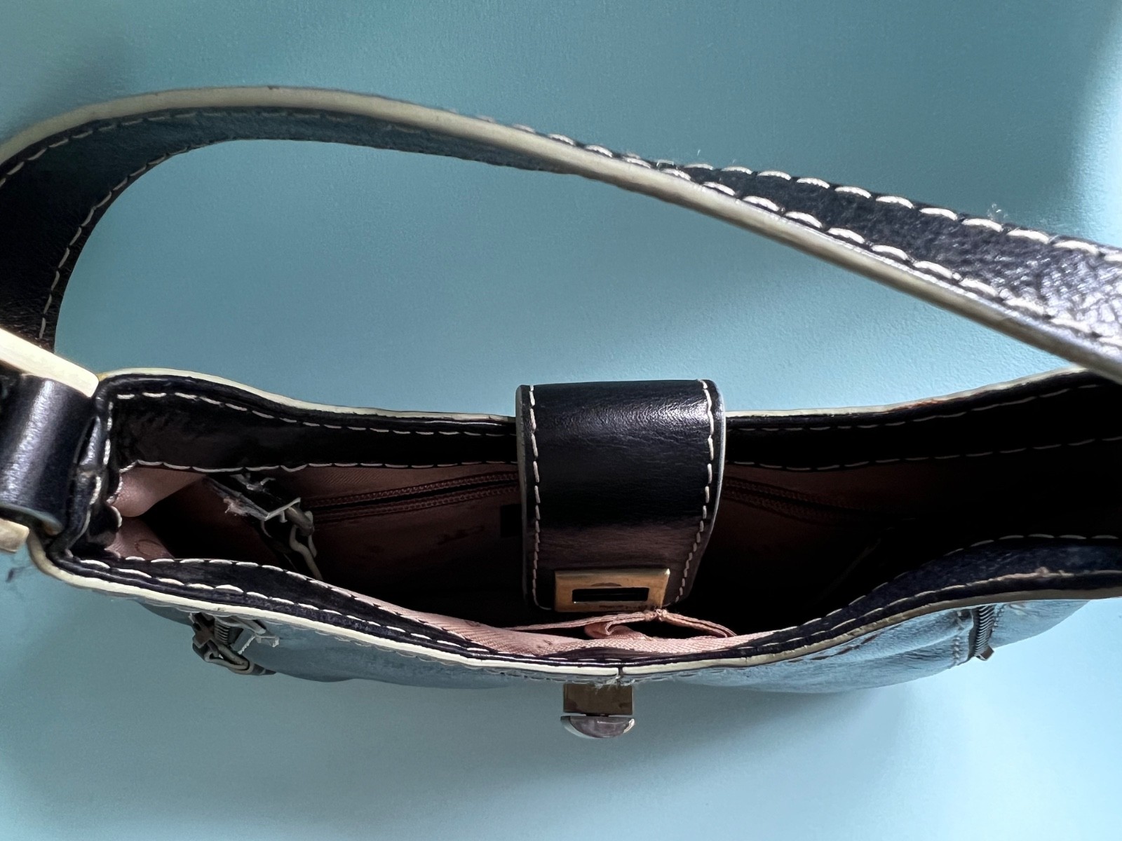 Rafe New York handbag – small black vintage (2003) with zipper detail