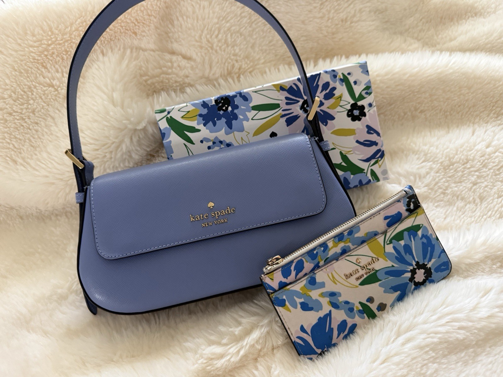 Kate Spade New York Madison Small Flap Shoulder Bag and Madison Floral Wallet