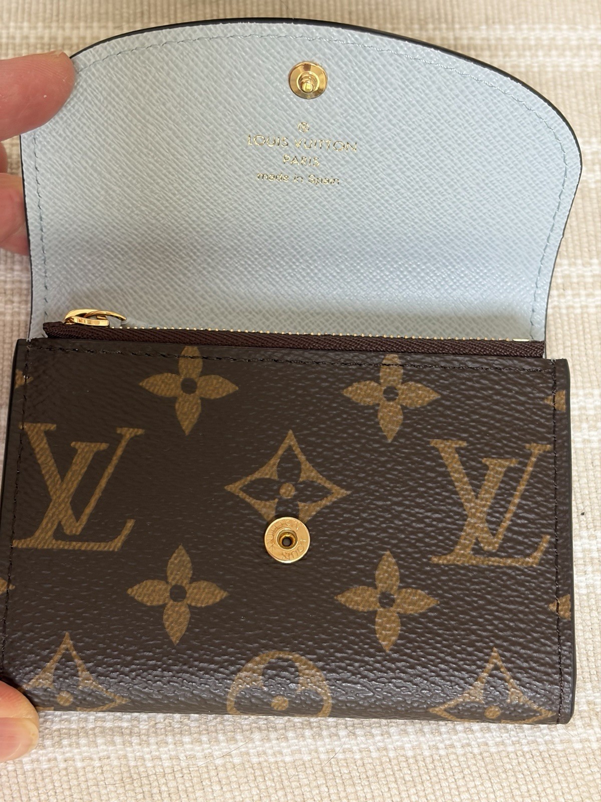 Louis Vuitton Monogram Canvas Rosalie Coin Purse Blue M83583