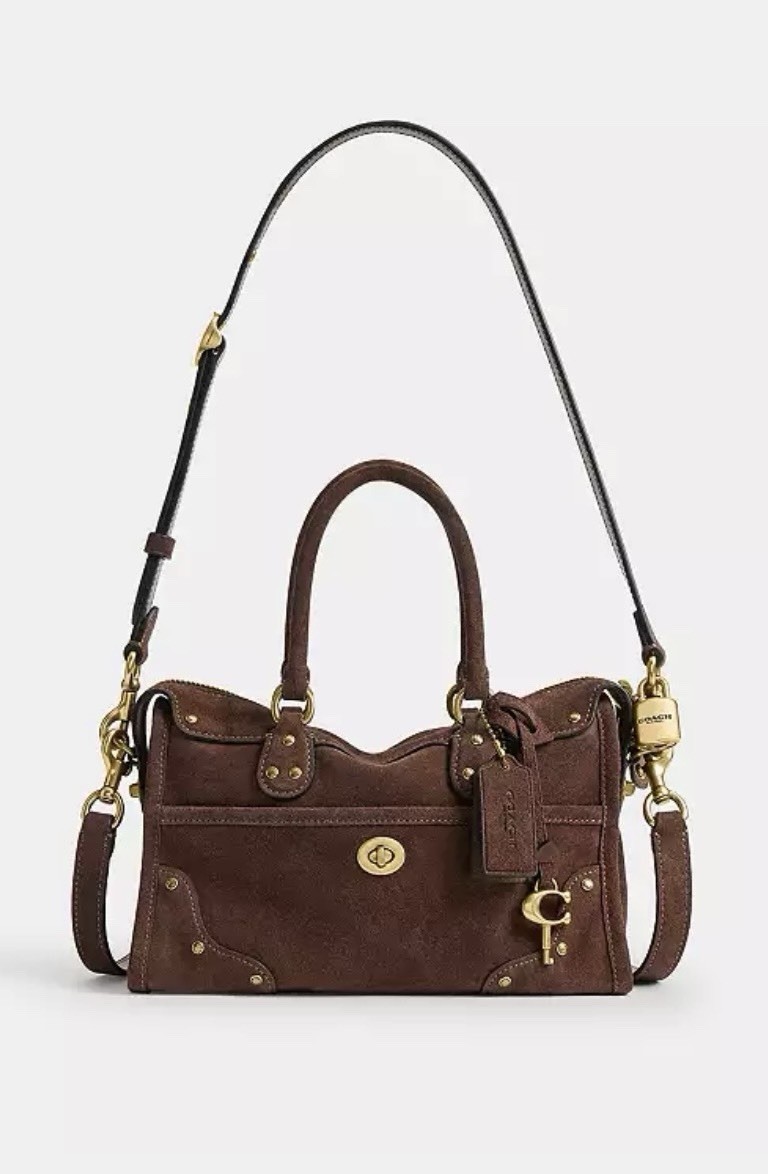 Coach Official Rider Satchel Bag 24 CFN70 B4Z5D B4/Dark Chocola