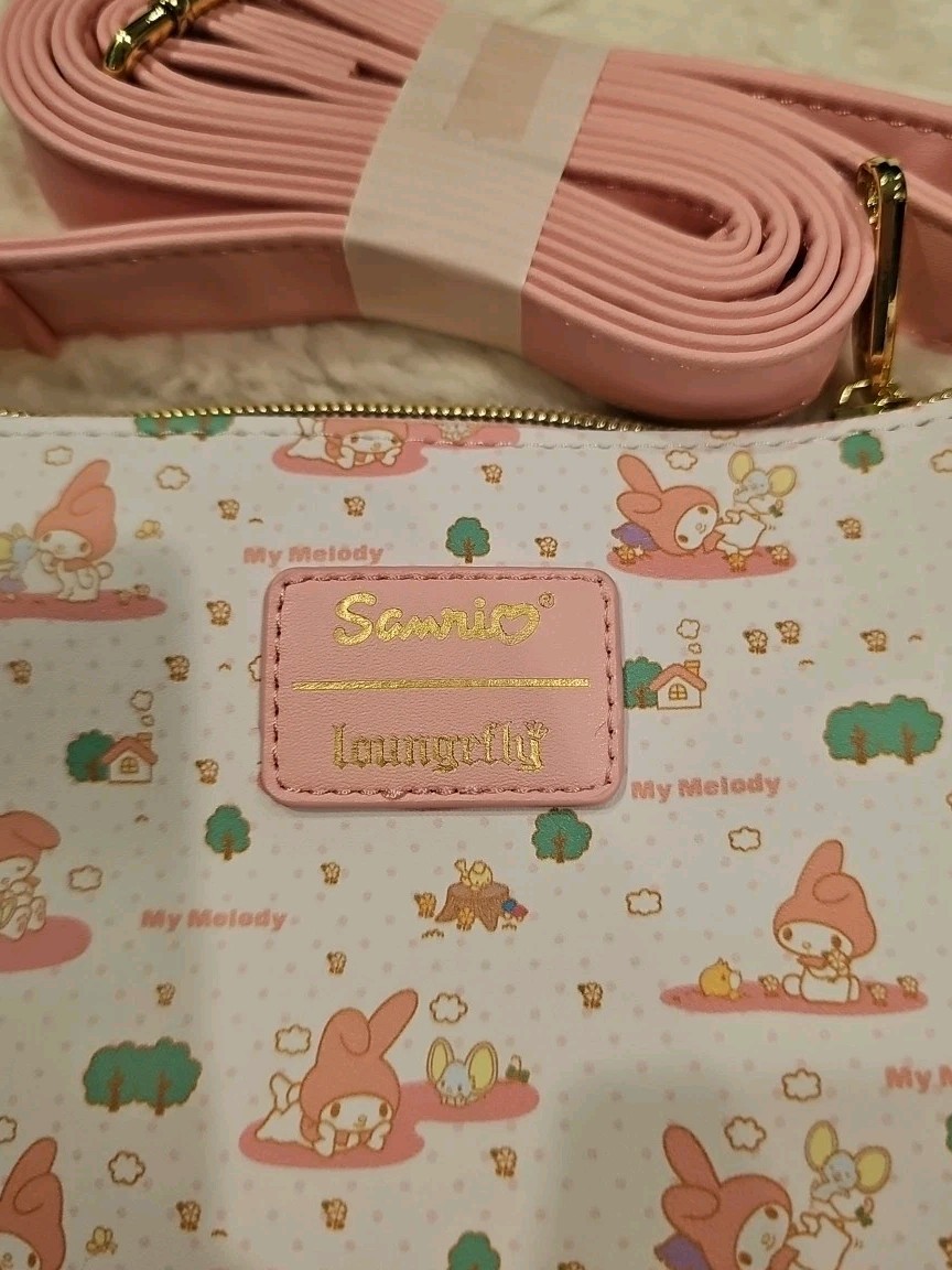 My Melody Loungefly Sanrio Crossbody Purse. Approx. 8×8. New