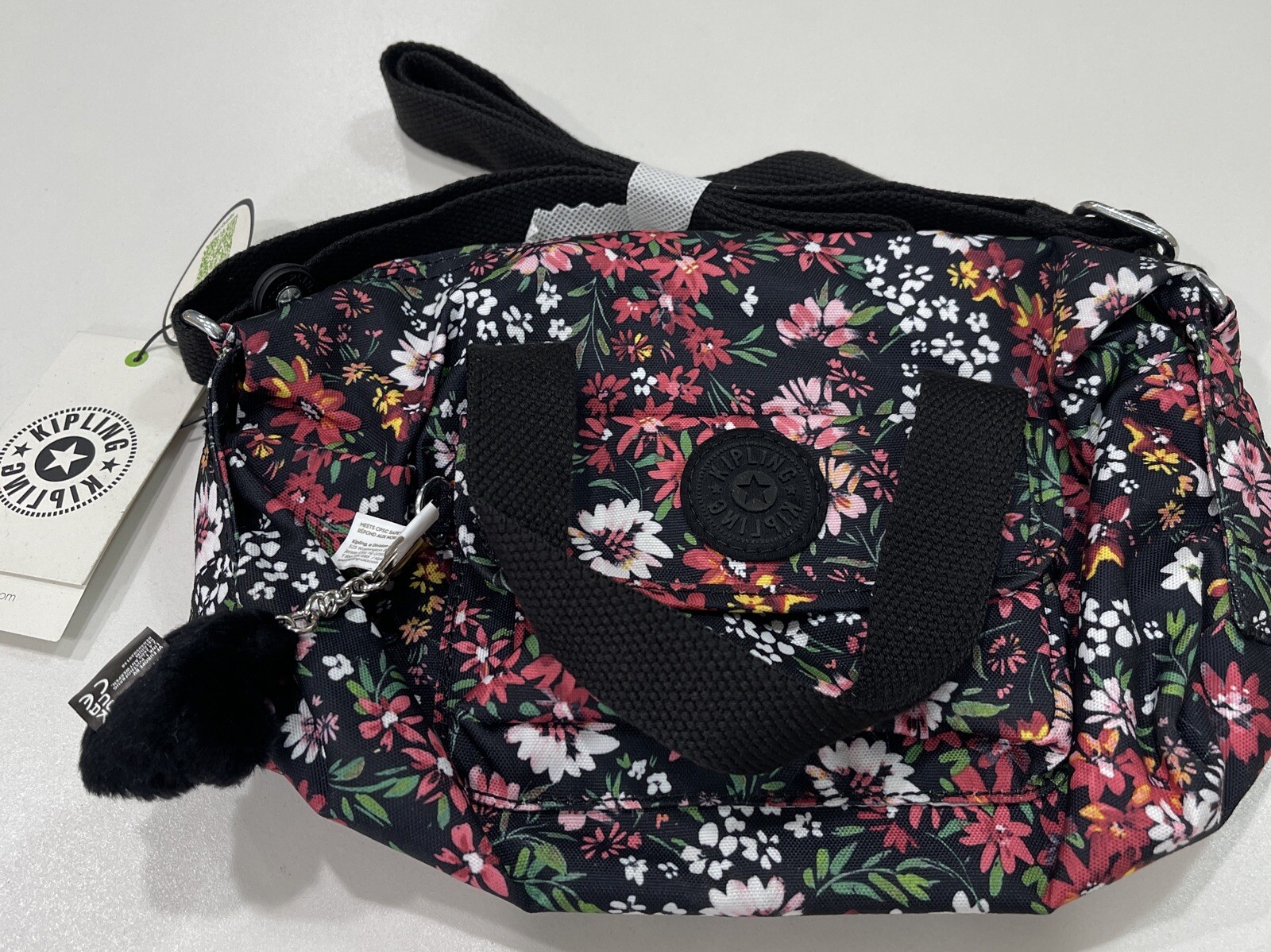 Kipling Brynne – Womens Black Floral Over The Shoulder Tote Bag