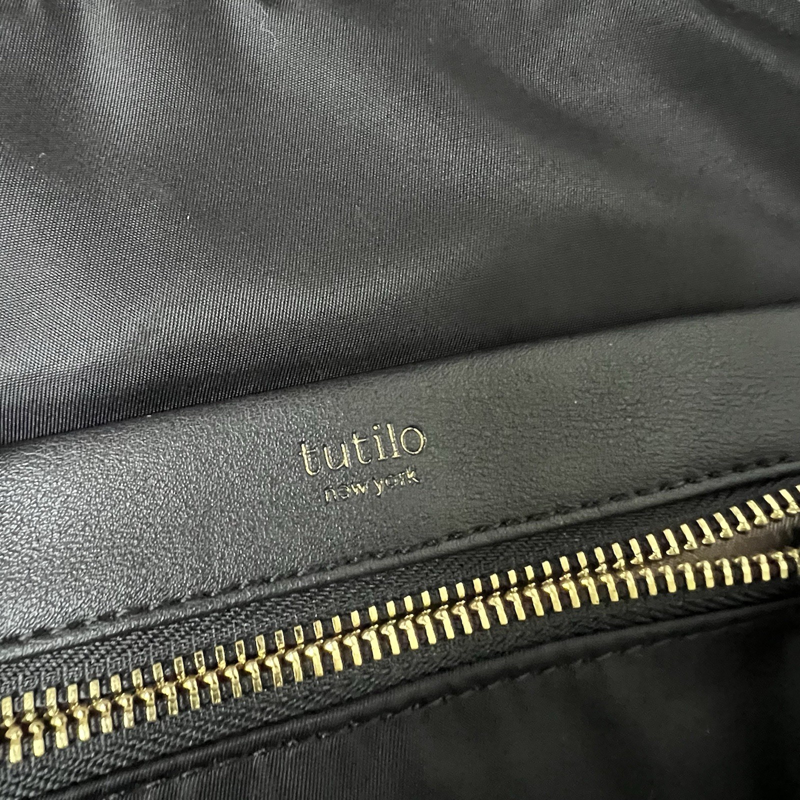 Tutilo New York Boost Black Nylon Leather Backpack School Laptop Bag Travel