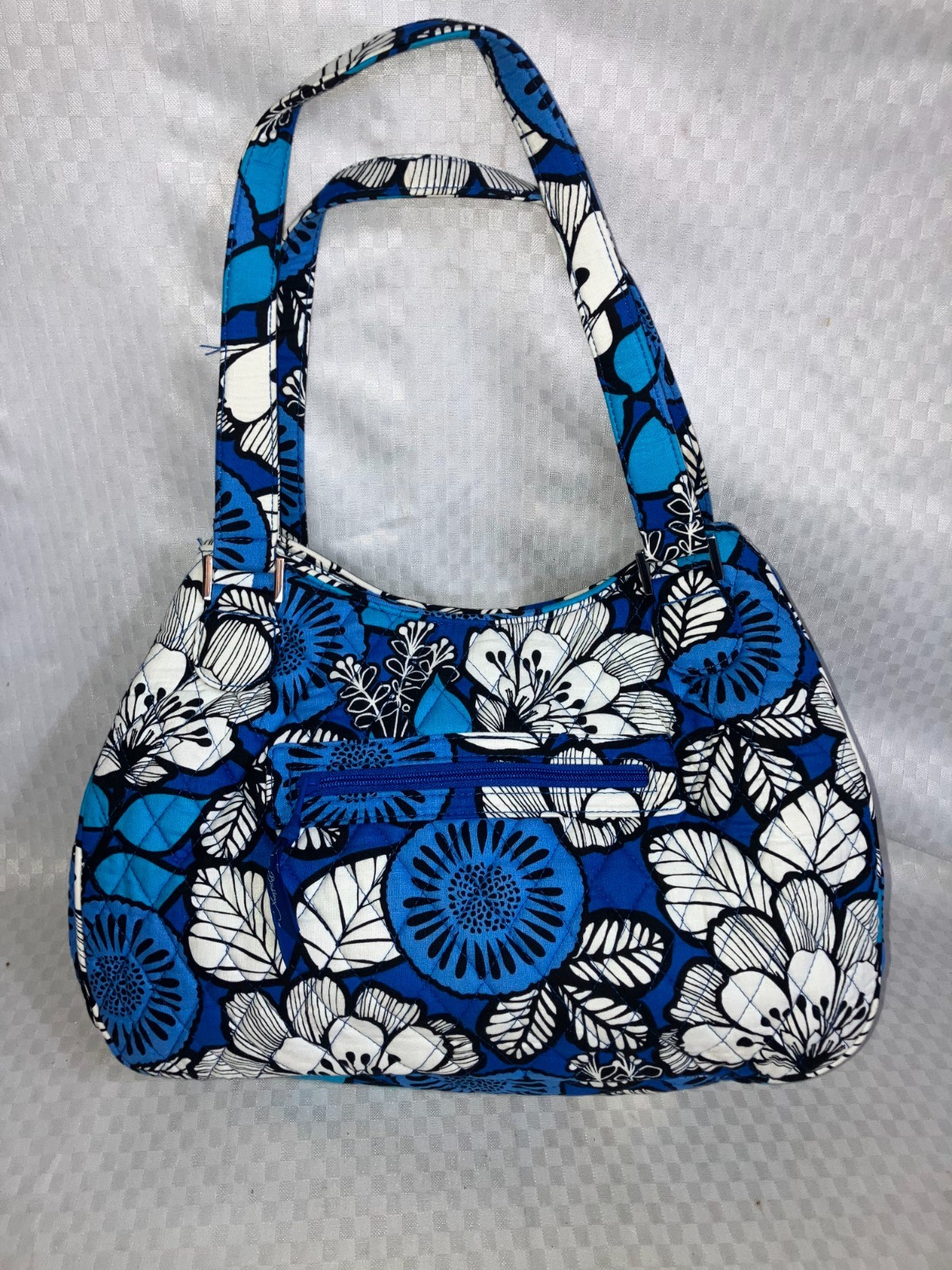 Vera Bradley Emily Satchel Handbag Purse Women OS Blue Bayou Quilted Floral