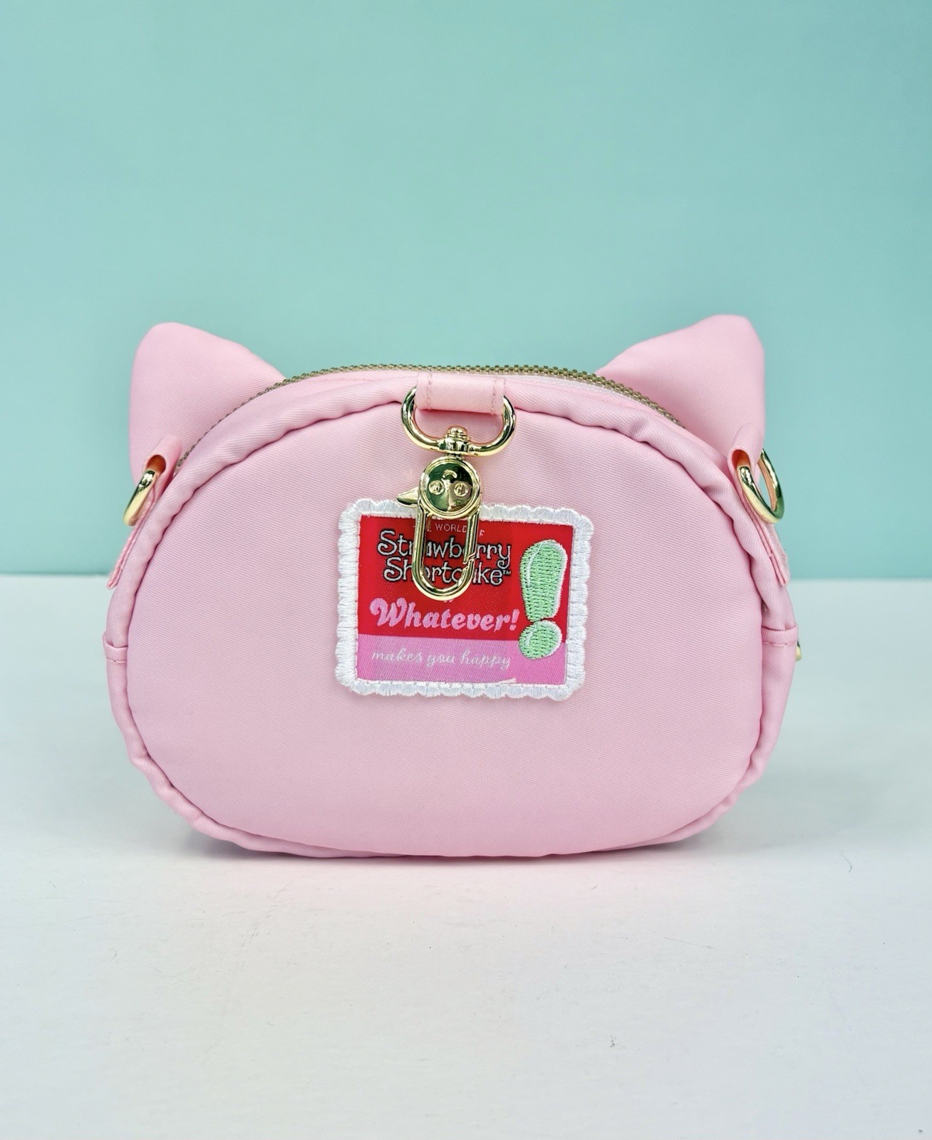 Whatever! Makes You Happy Strawberry Shortcake Custard Plush Coin Bag with Strap