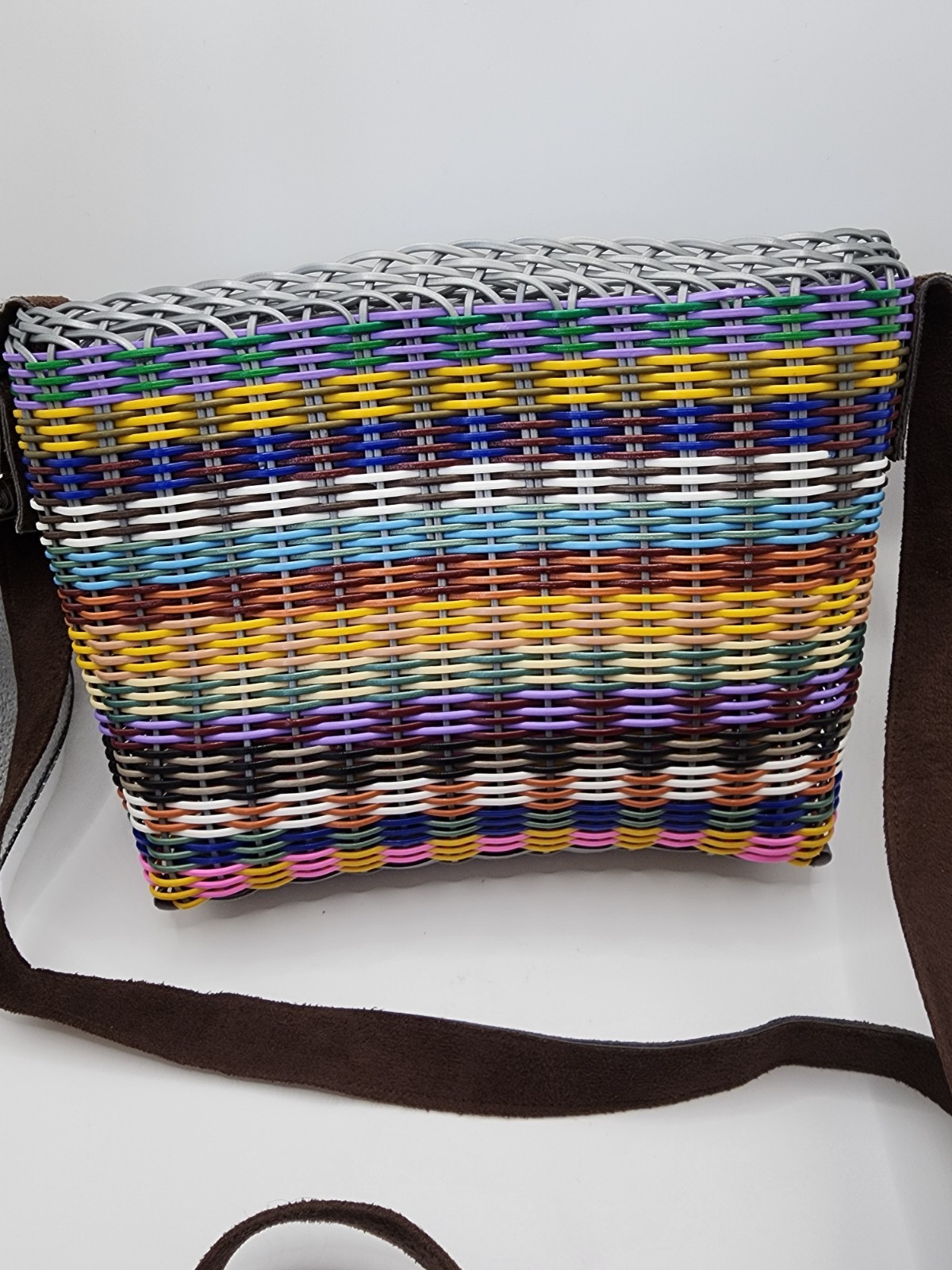 SÄQ Handwoven Recycled Plastic Crossbody Bag Guatemala Artisan Boho Eco Friendly