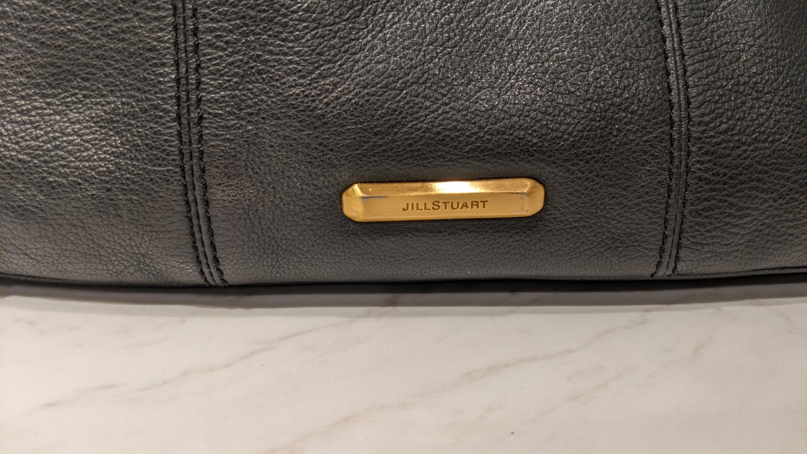 Jill Stuart Black Pebbled Leather & Suede Shoulder Handbag/Purse GORGEOUS!