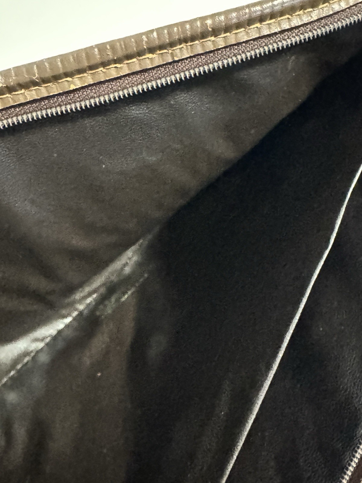 Fendi Zucca FF Logo Monogram Brown Canvas w/ Leather Trim Large Pouch Clutch Bag