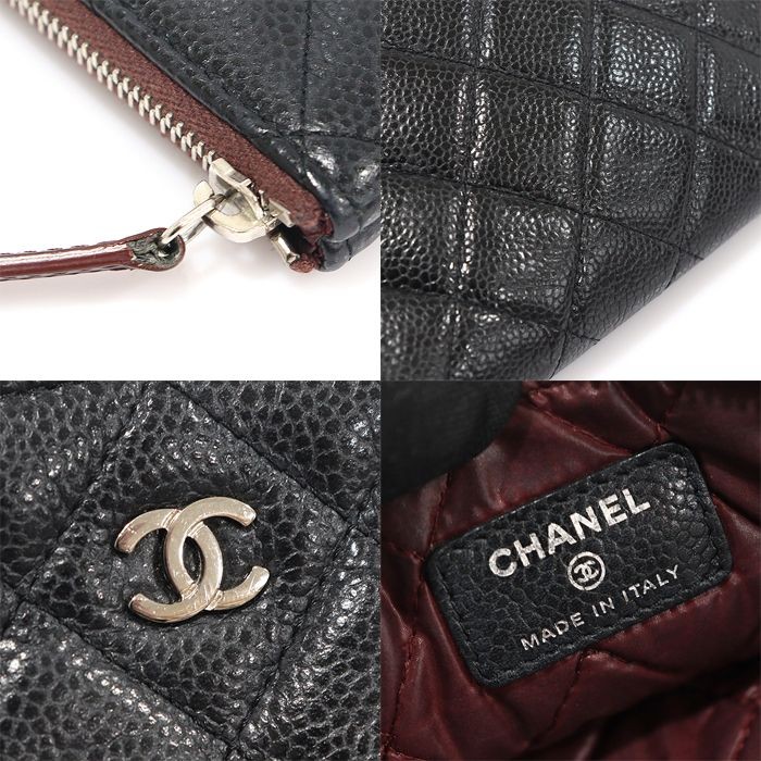 CHANEL Black Silver Classic Medium O Case Clutch (19 Series) 153748210 [P]