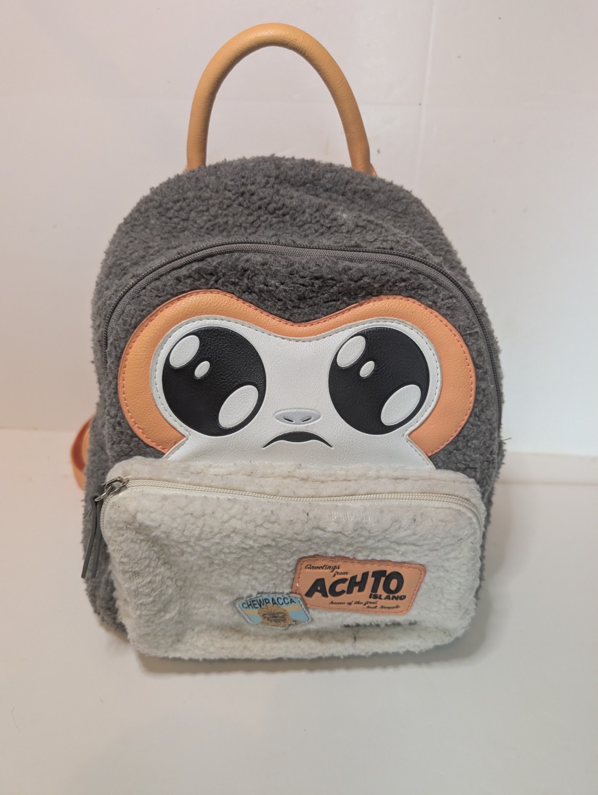 Bioworld Star Wars Porg Sherpa Mini Backpack Disney EUC
