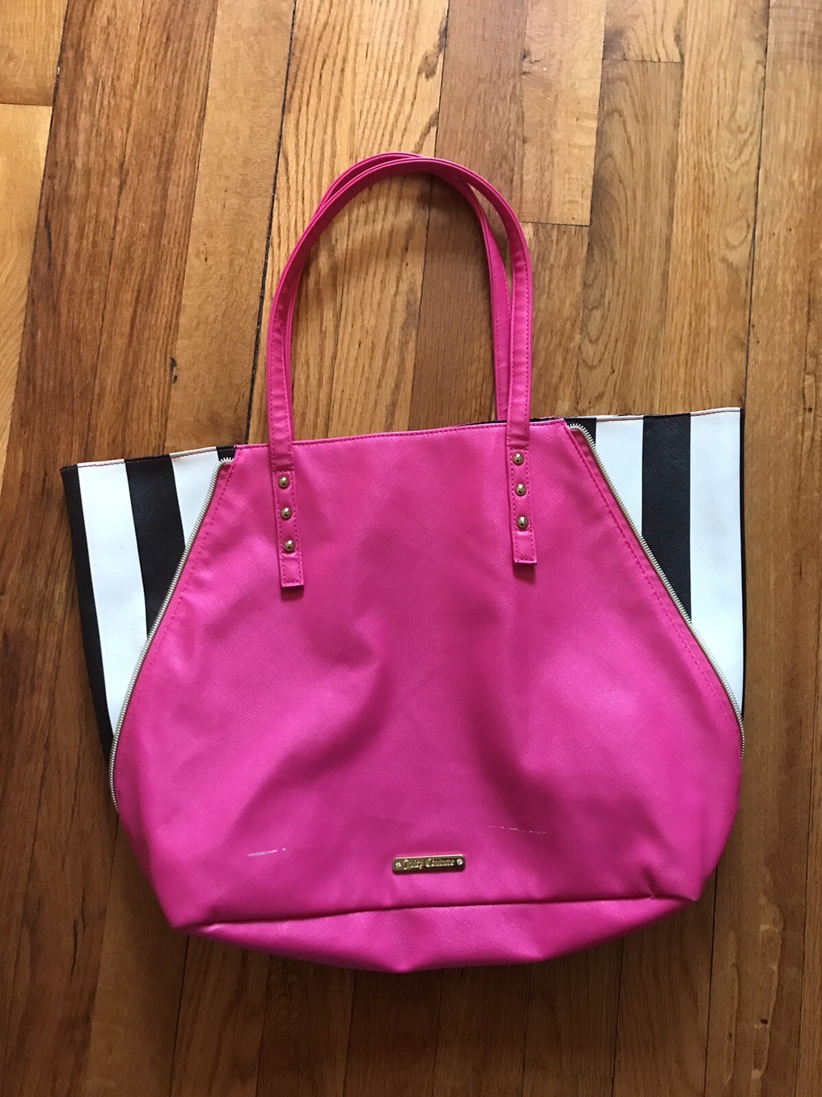 Juicy Couture Pink Women Shoulder Tote Bag Handbag Lightweight Lined