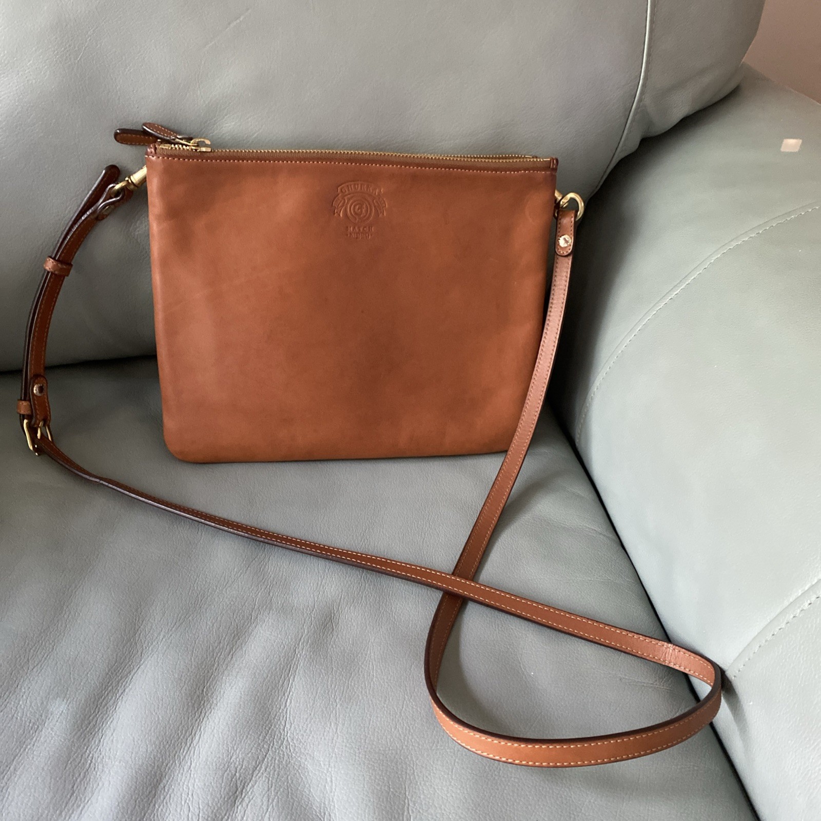 Vintage Ghurka No 229 Brown Leather Adjustable Crossbody Shoulder Bag
