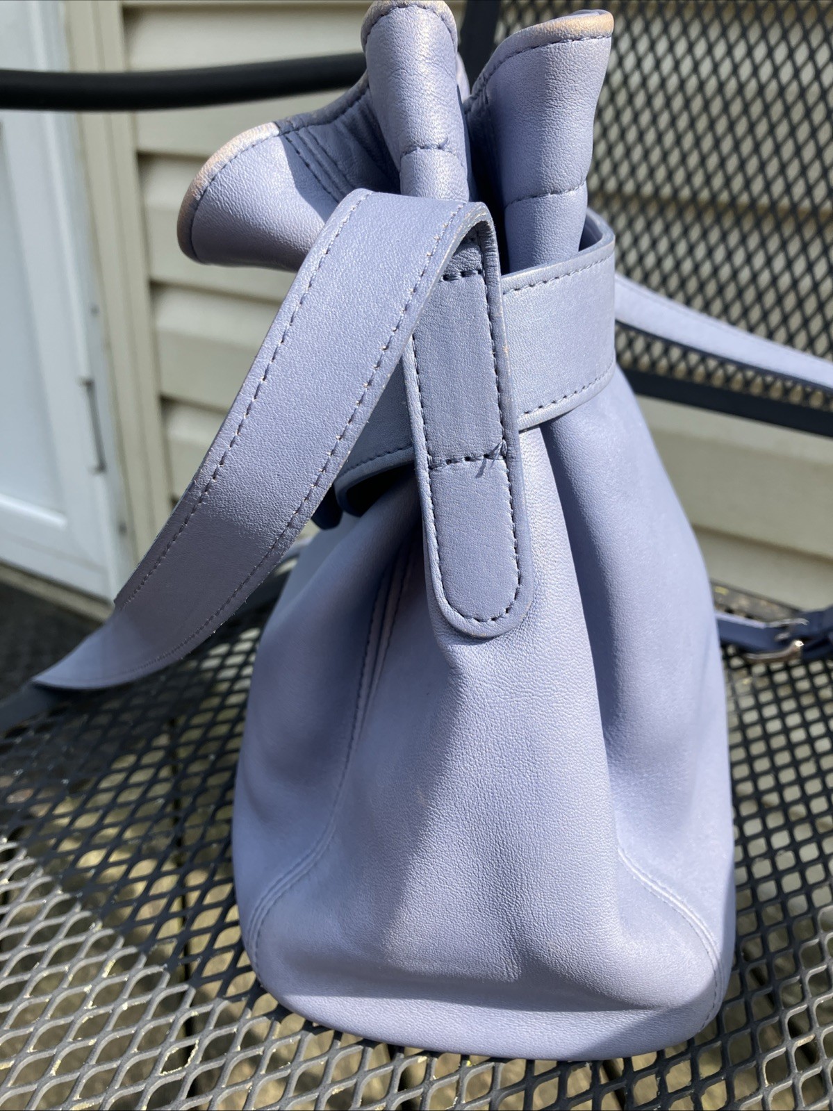 Coach Vintage Soho 4156 Periwinkle Leather Belted Pouch Crossbody Bag/RARE