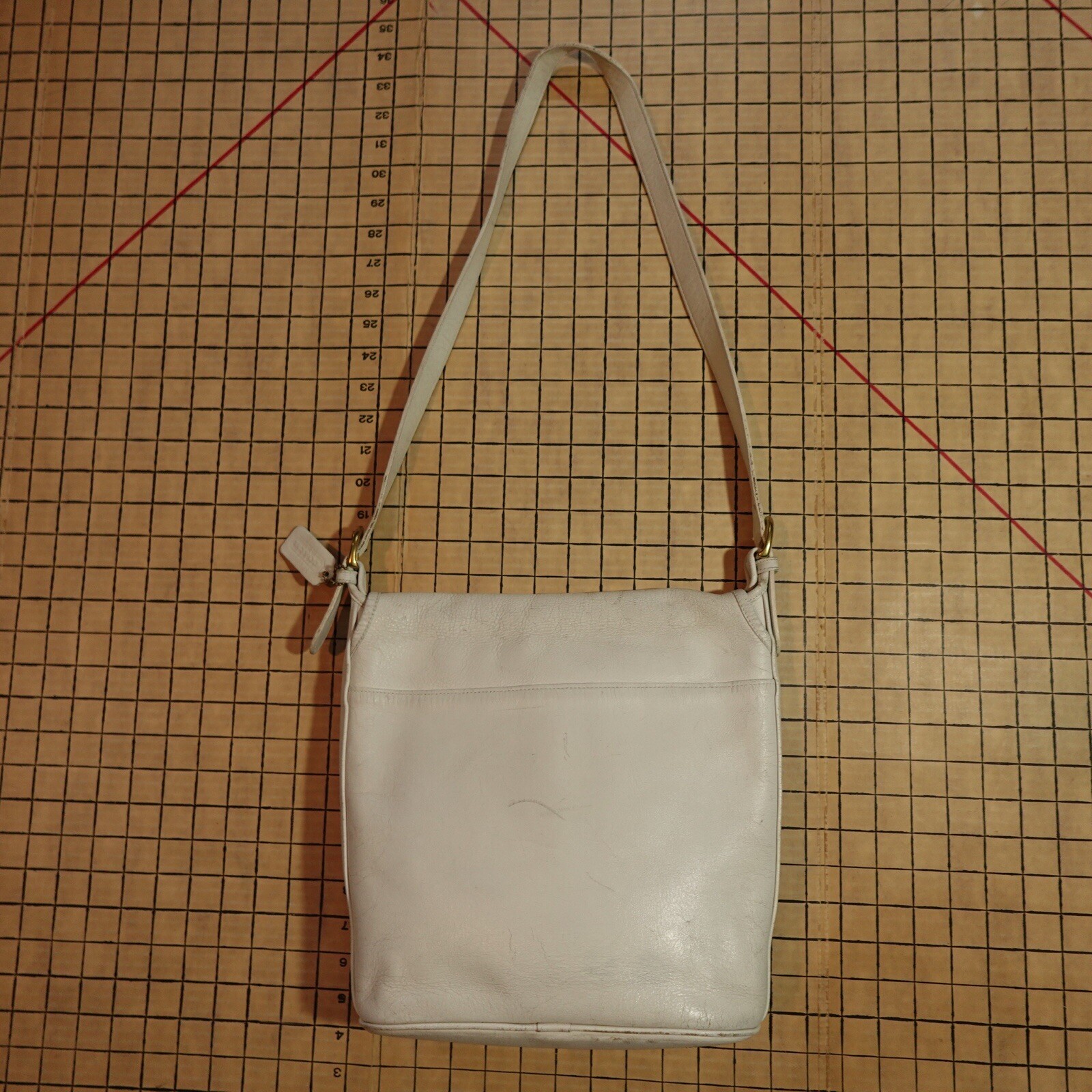 Vintage Coach Whitney 4115 Leather Handbag Bone Made In USA 1990s