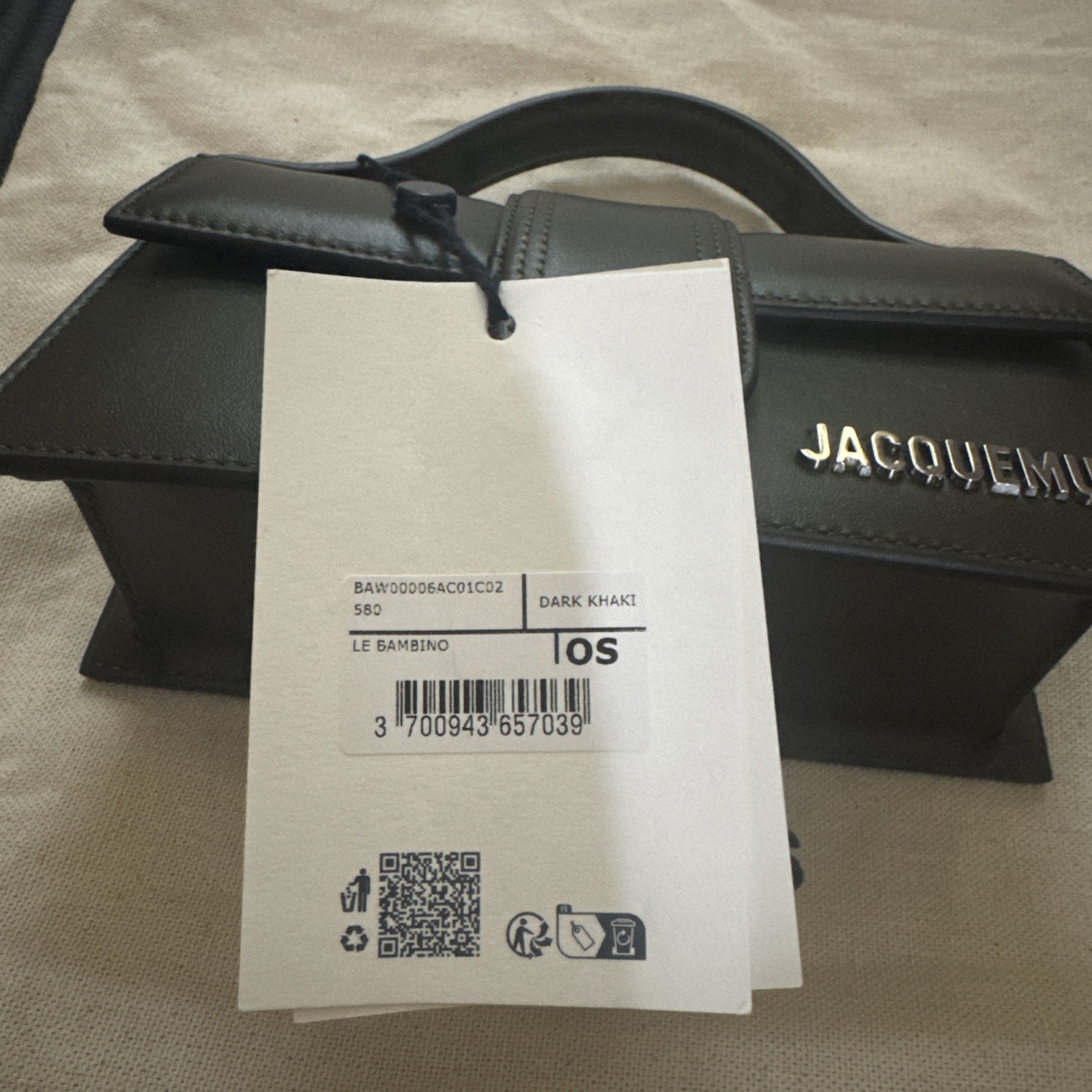 Jacquemus le Bambino Mini Crossbody Bag Dark Khaki