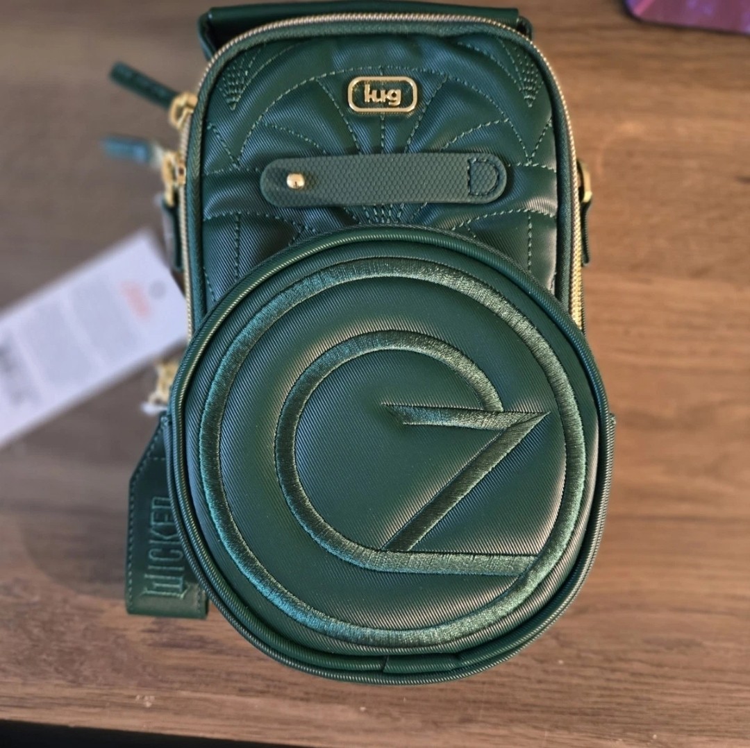 Lug Disney Wicked Green Small Crossbody Bag Purse Round Front Pocket