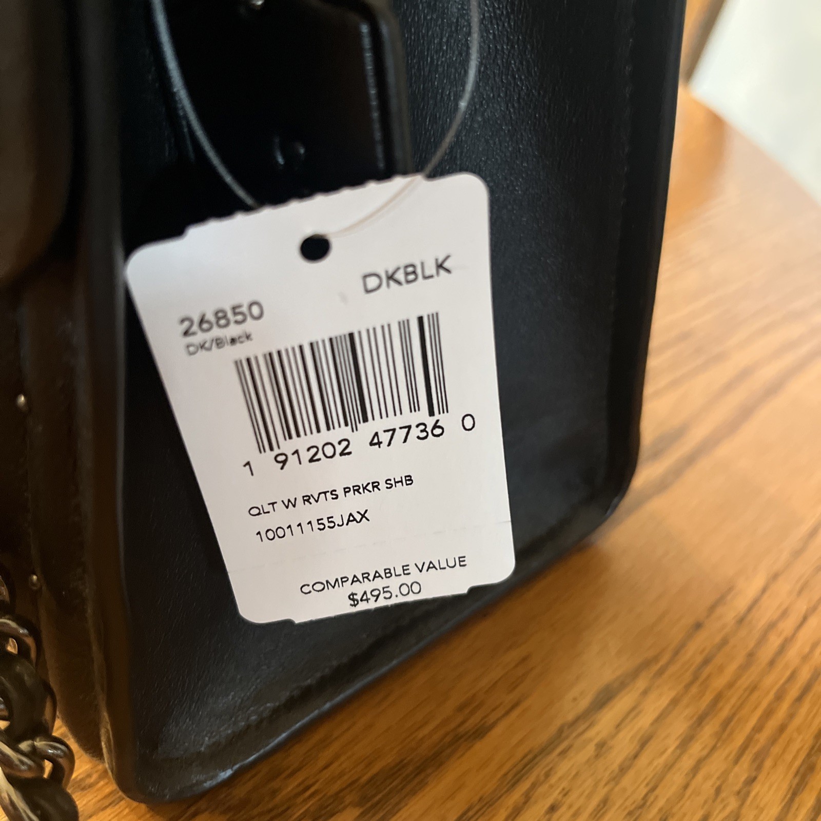 NEWCoach Parker Shoulder Bag w/ Vertical Quilting, Is/Black Leather Ret $495